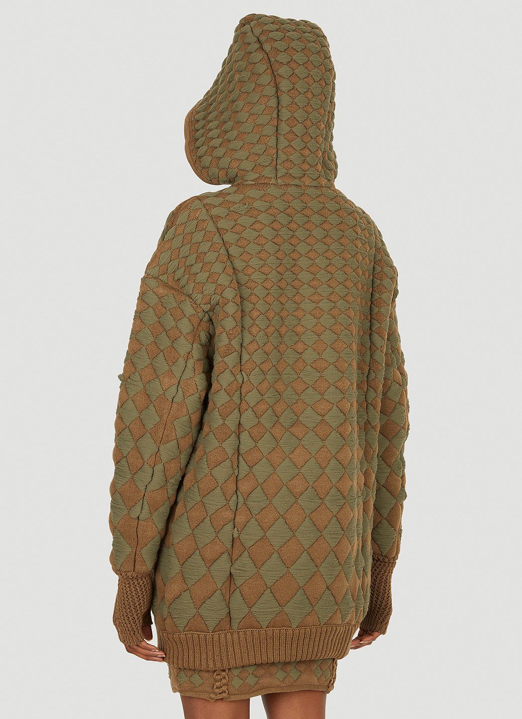 ISA BOULDER Illusion Quilted Hooded Sweatshirt Size M / US 6-8 / IT 42-44 - 4 Thumbnail