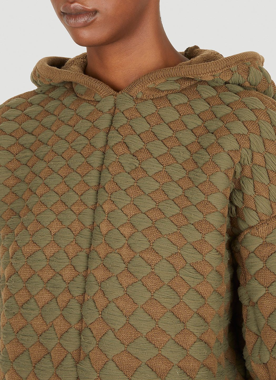 ISA BOULDER Illusion Quilted Hooded Sweatshirt Size M / US 6-8 / IT 42-44 - 5 Thumbnail