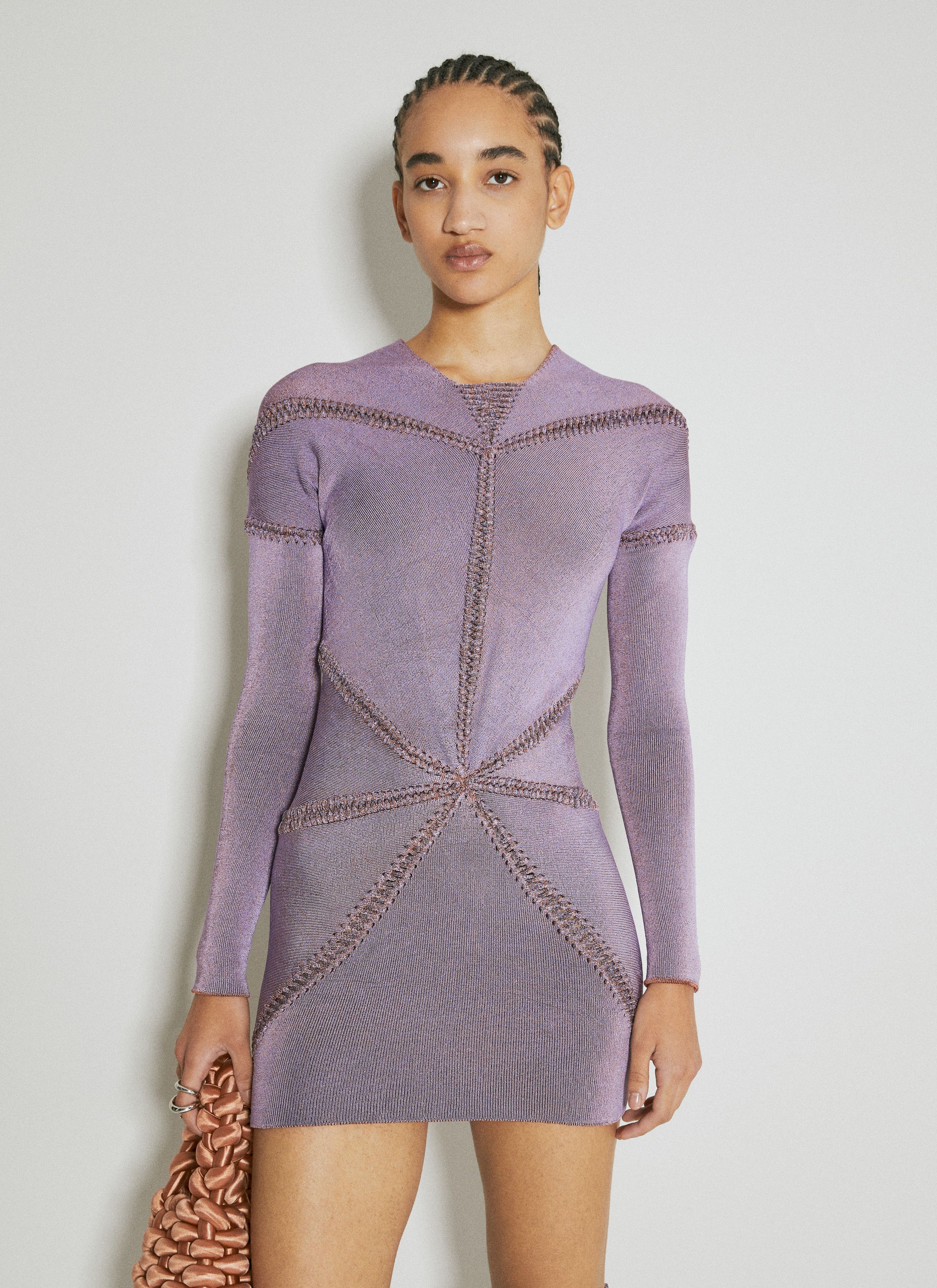 ISA BOULDER Ray Knit Mini Dress Size L / US 10 / IT 46 - 3 Thumbnail