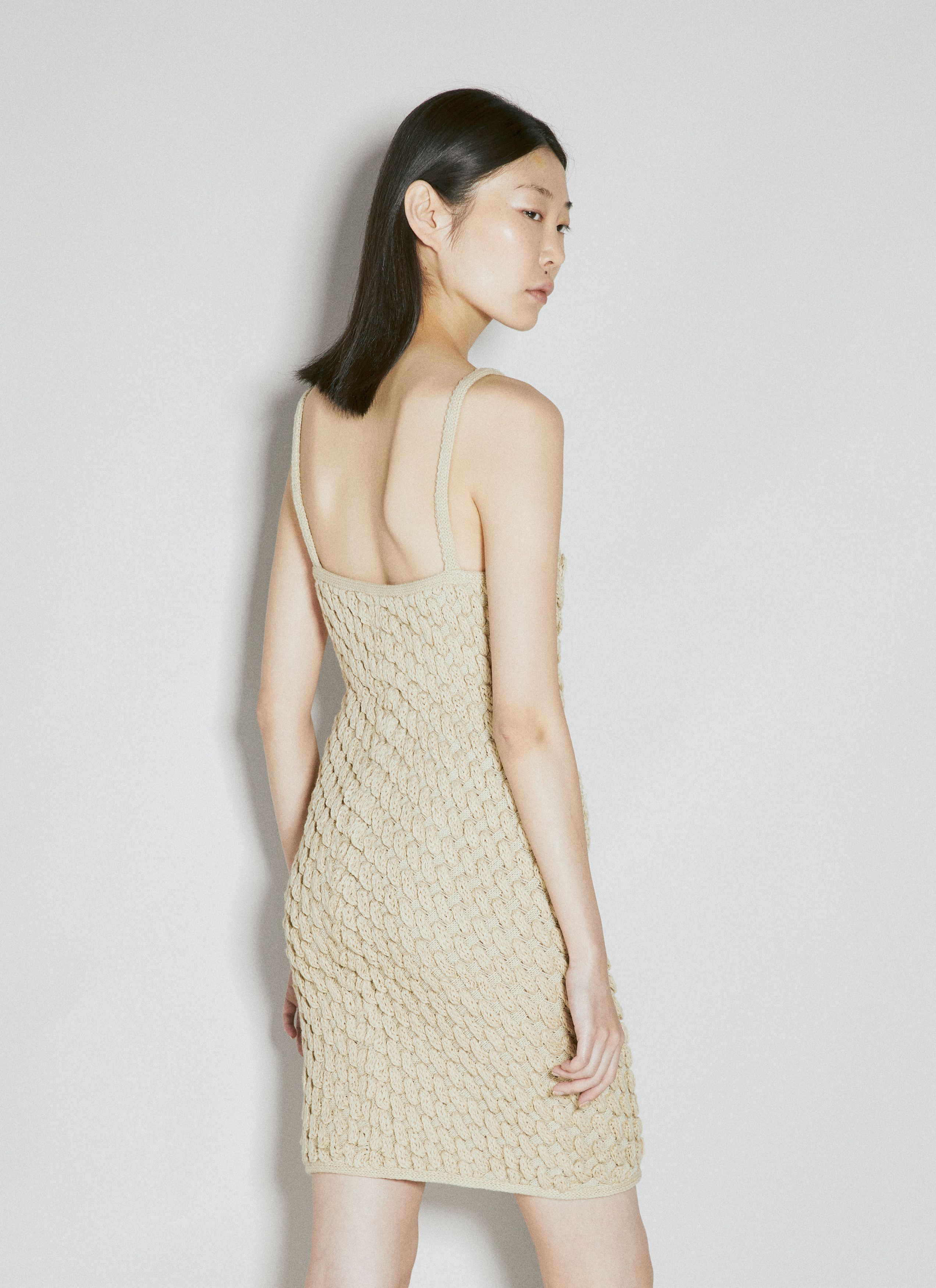 ISA BOULDER Sleeveless Cereal Knit Dress Size M / US 6-8 / IT 42-44 - 5 Thumbnail