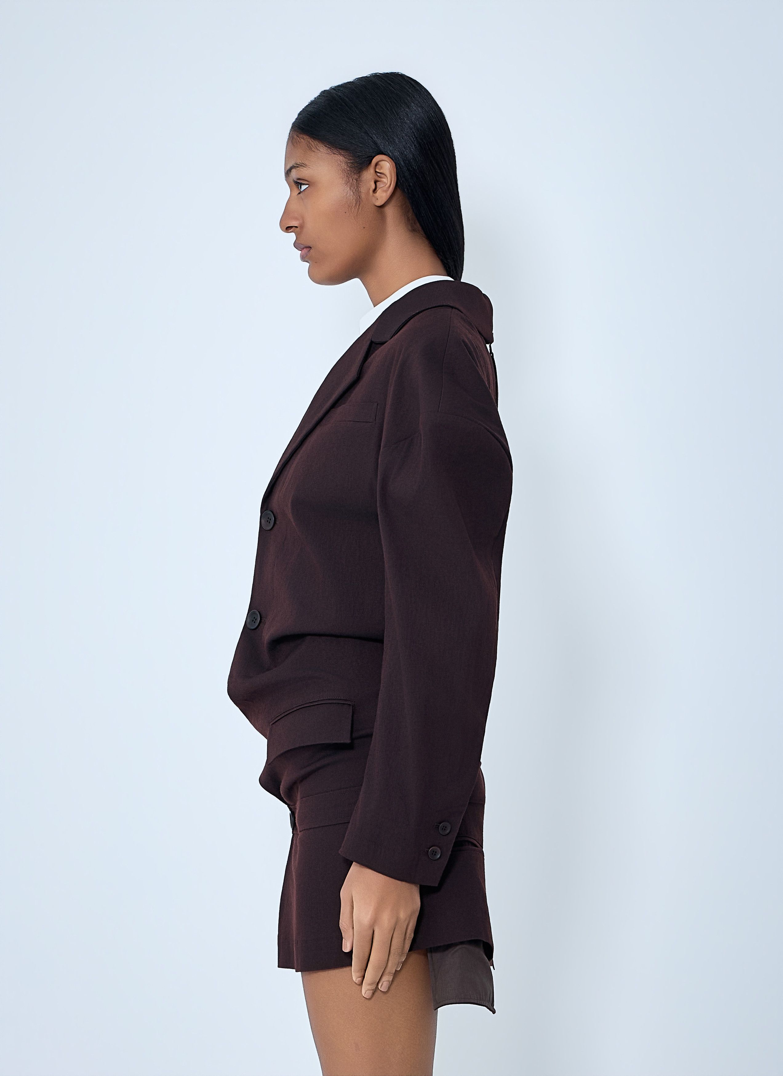 Issey Miyake Tailored Blazer Mini Dress Size M / US 6-8 / IT 42-44 - 3 Thumbnail