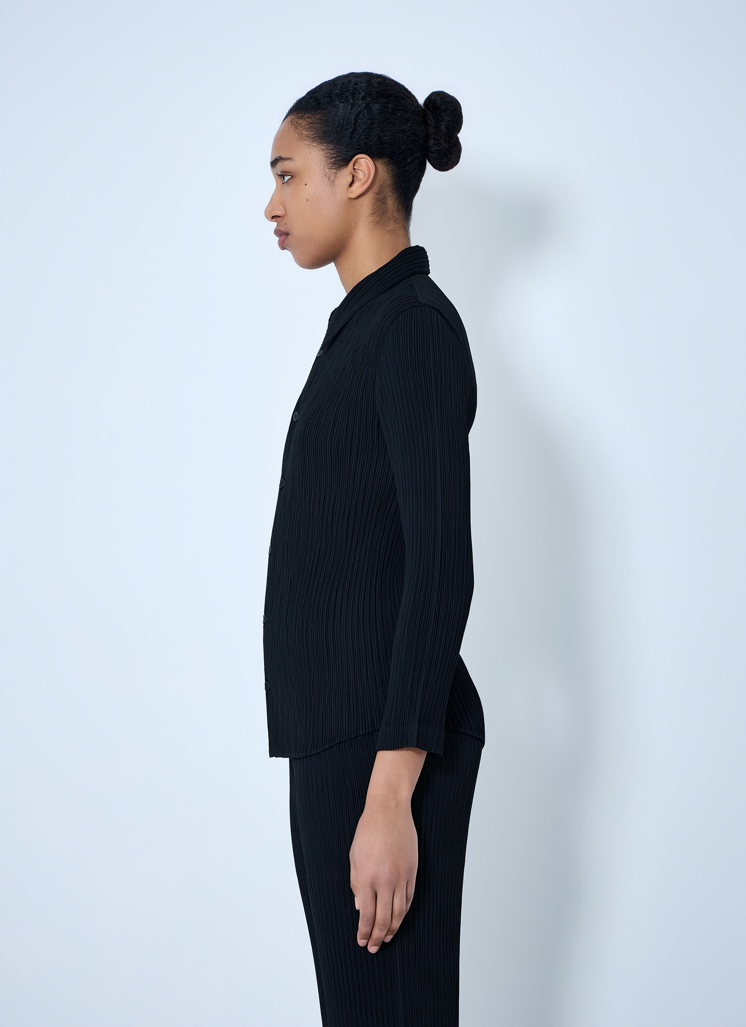 Issey Miyake Textured Button-Down Shirt Size L / US 10 / IT 46 - 3 Thumbnail
