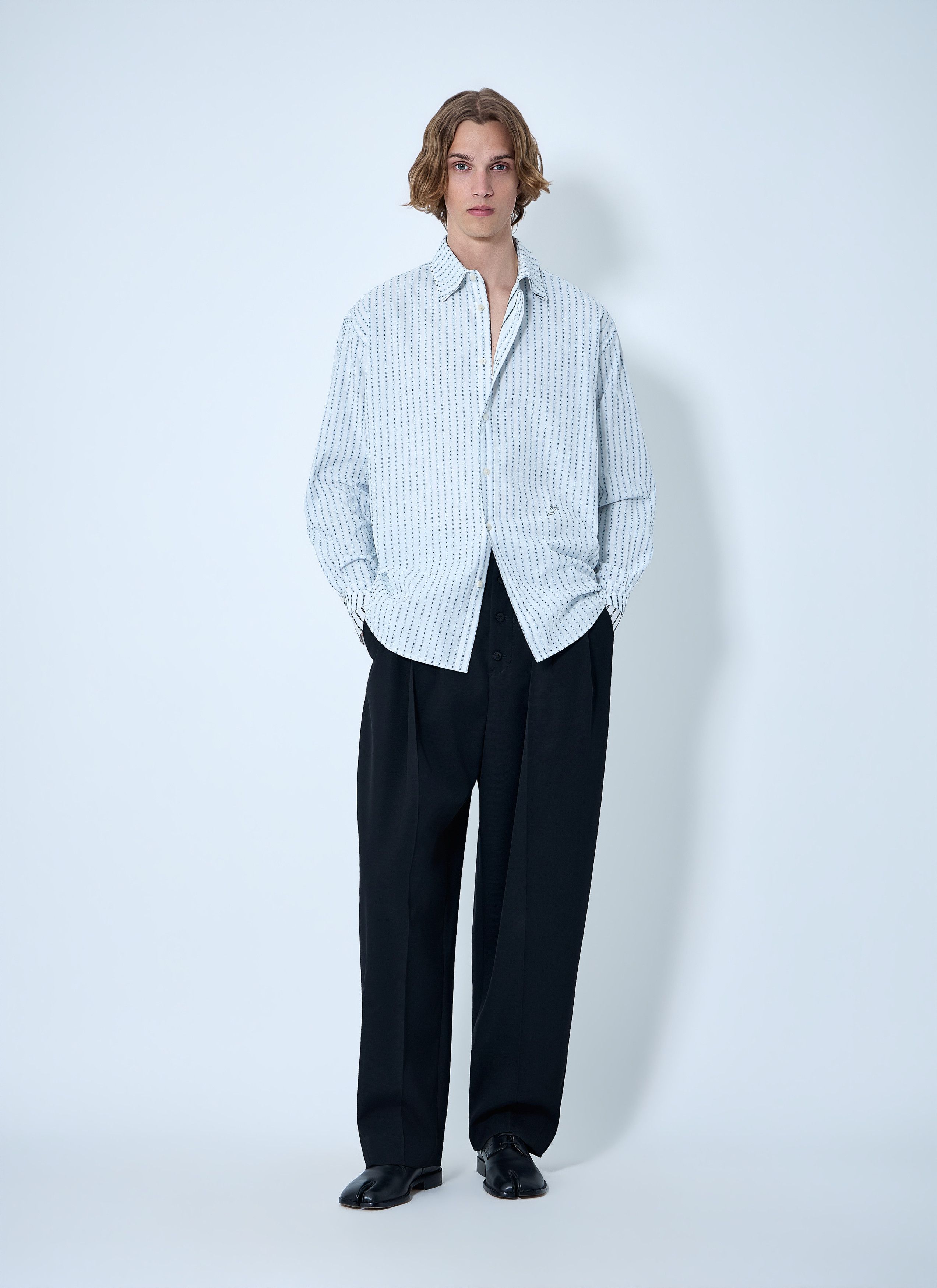 Jacquemus Patterned Cotton Poplin Shirt Size US M / EU 48-50 / 2 - 2 Thumbnail