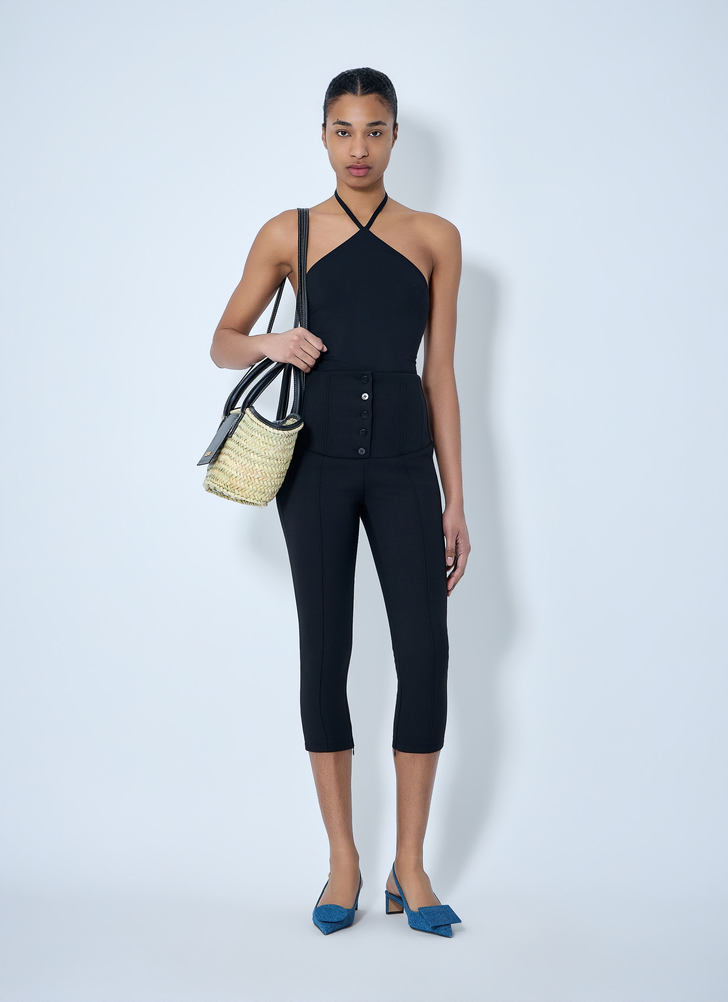 Jacquemus High-Waisted Buttoned Cycling Pants Size 30" / US 8 / IT 44 - 2 Thumbnail