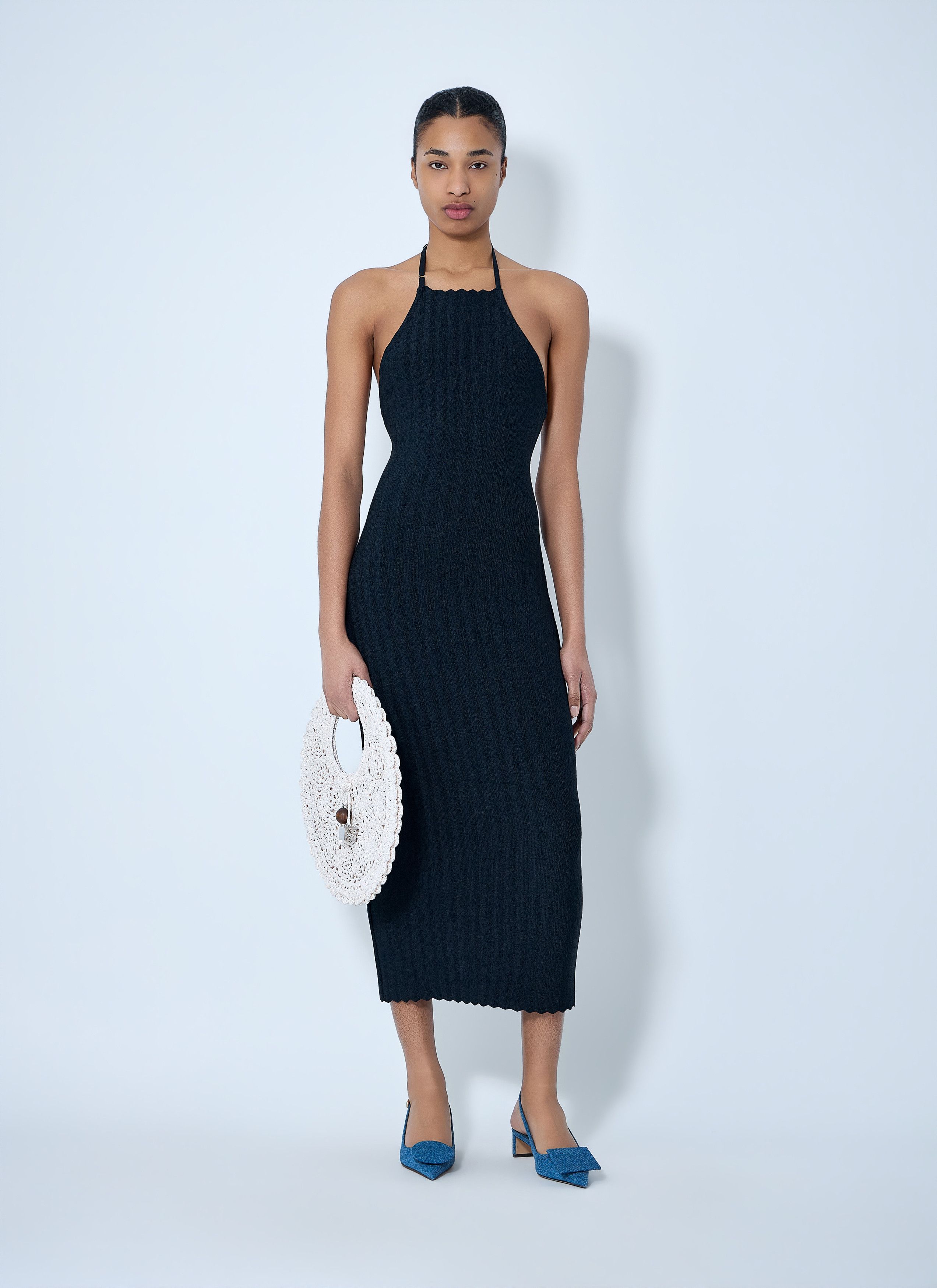 Jacquemus Halterneck Ribbed Knit Dress Size M / US 6-8 / IT 42-44 - 2 Thumbnail