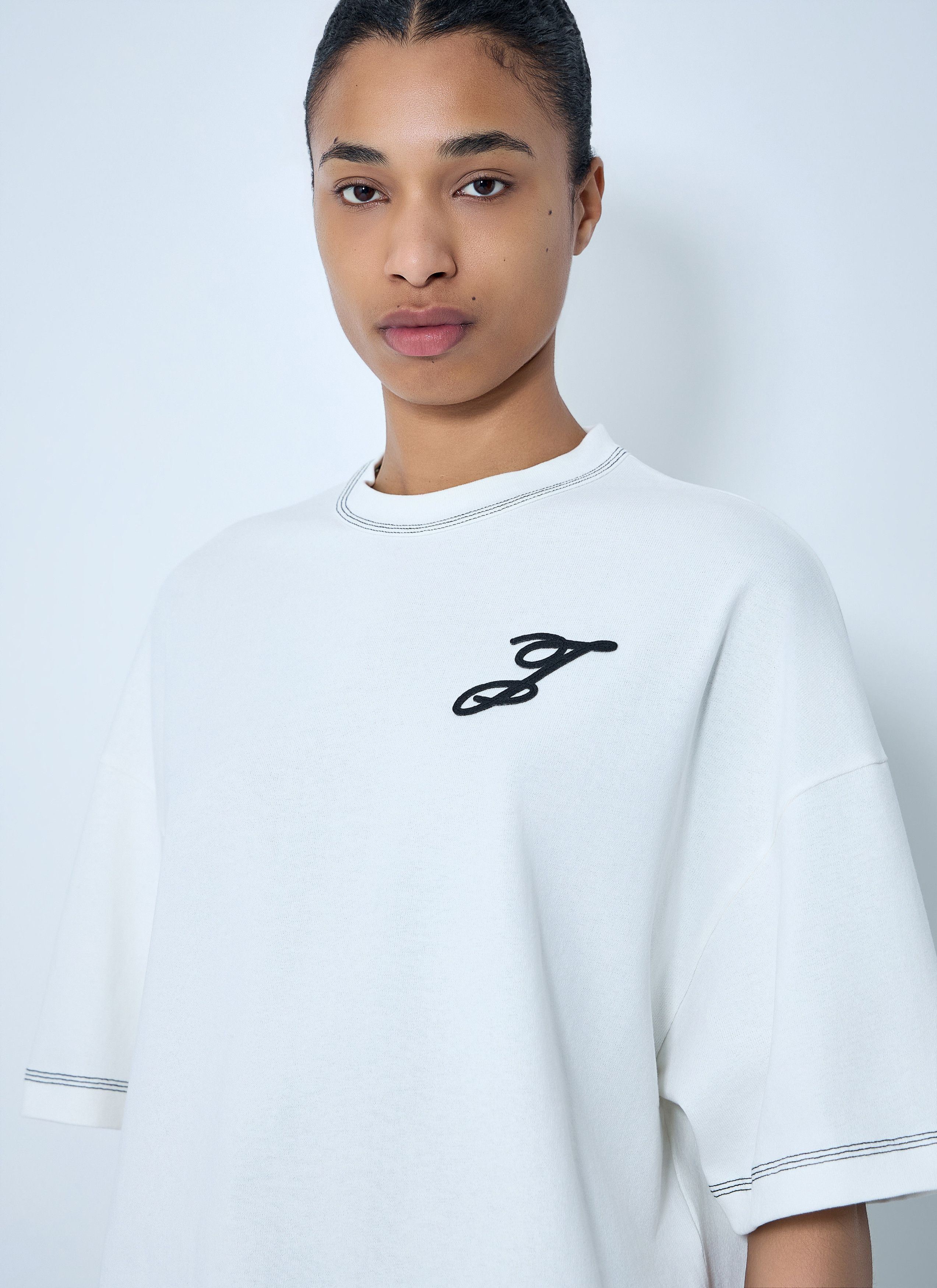Jacquemus Logo Embroidered Boxy T-Shirt Size S / US 4 / IT 40 - 5 Thumbnail