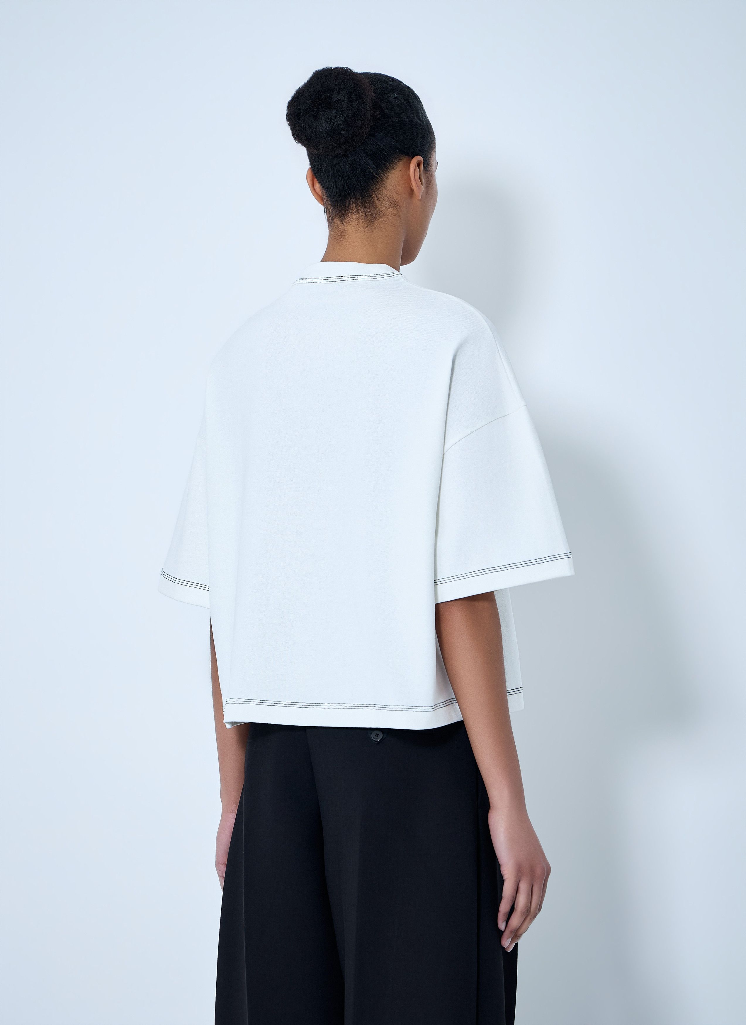 Jacquemus Logo Embroidered Boxy T-Shirt Size S / US 4 / IT 40 - 4 Thumbnail