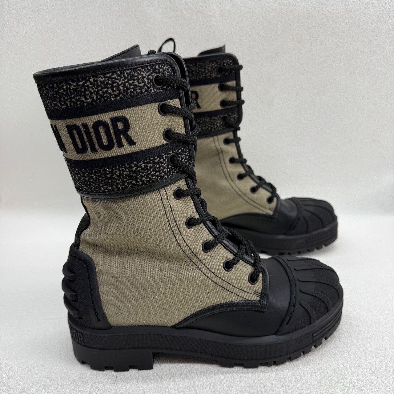 Dior Dior D-Major Canvas and Leather Boots Size 35 Size US 5 / IT 35 - 5 Thumbnail