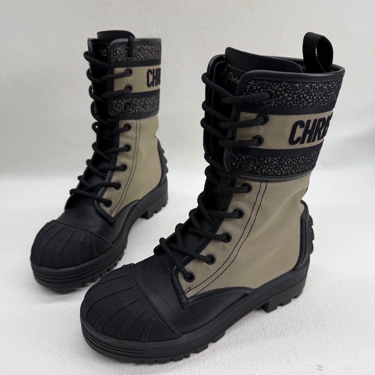 Dior Dior D-Major Canvas and Leather Boots Size 35 Size US 5 / IT 35 - 2 Thumbnail