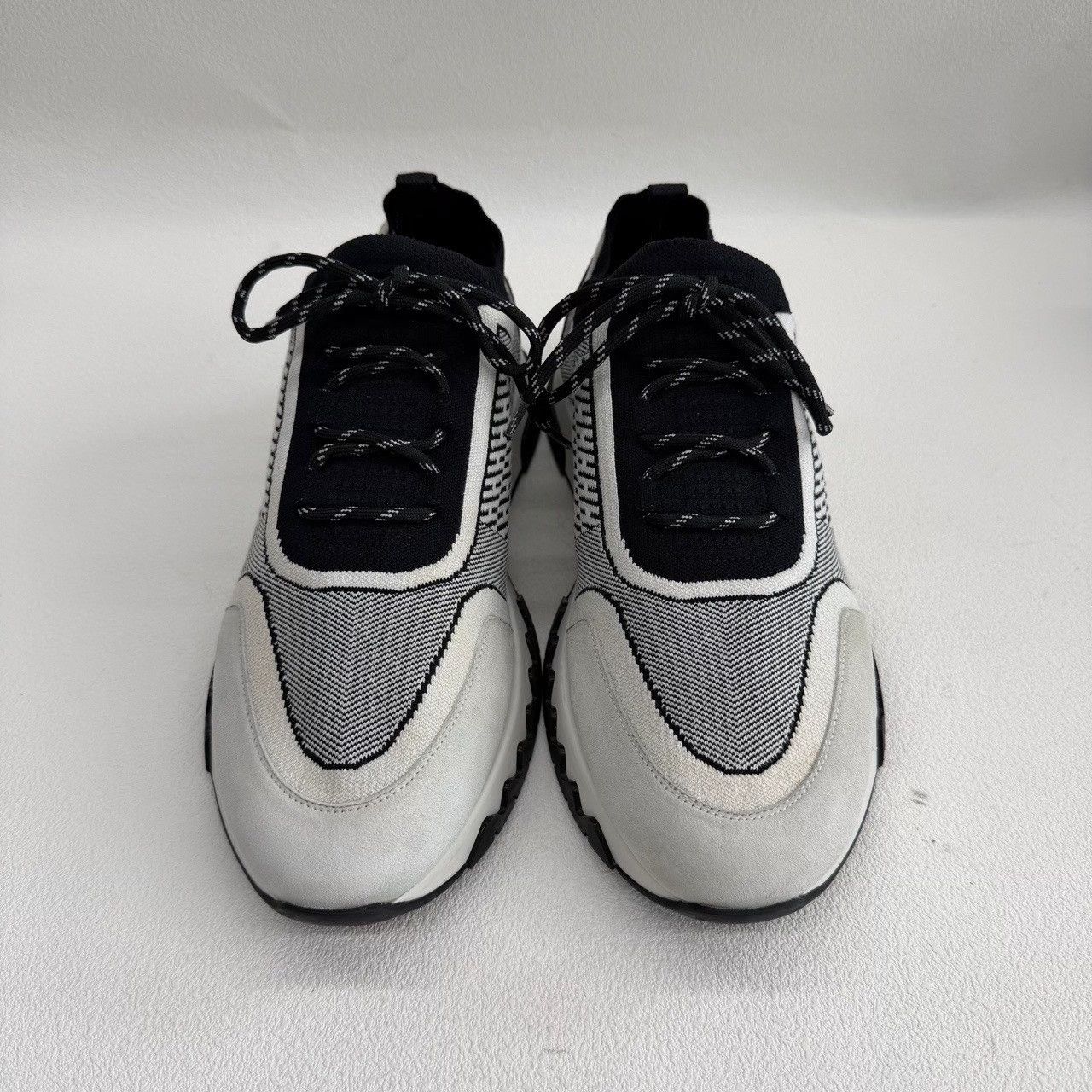 Hermes Hermes Addict Knit & Leather Sneakers Size 10 Size US 10 / EU 43 - 3 Thumbnail