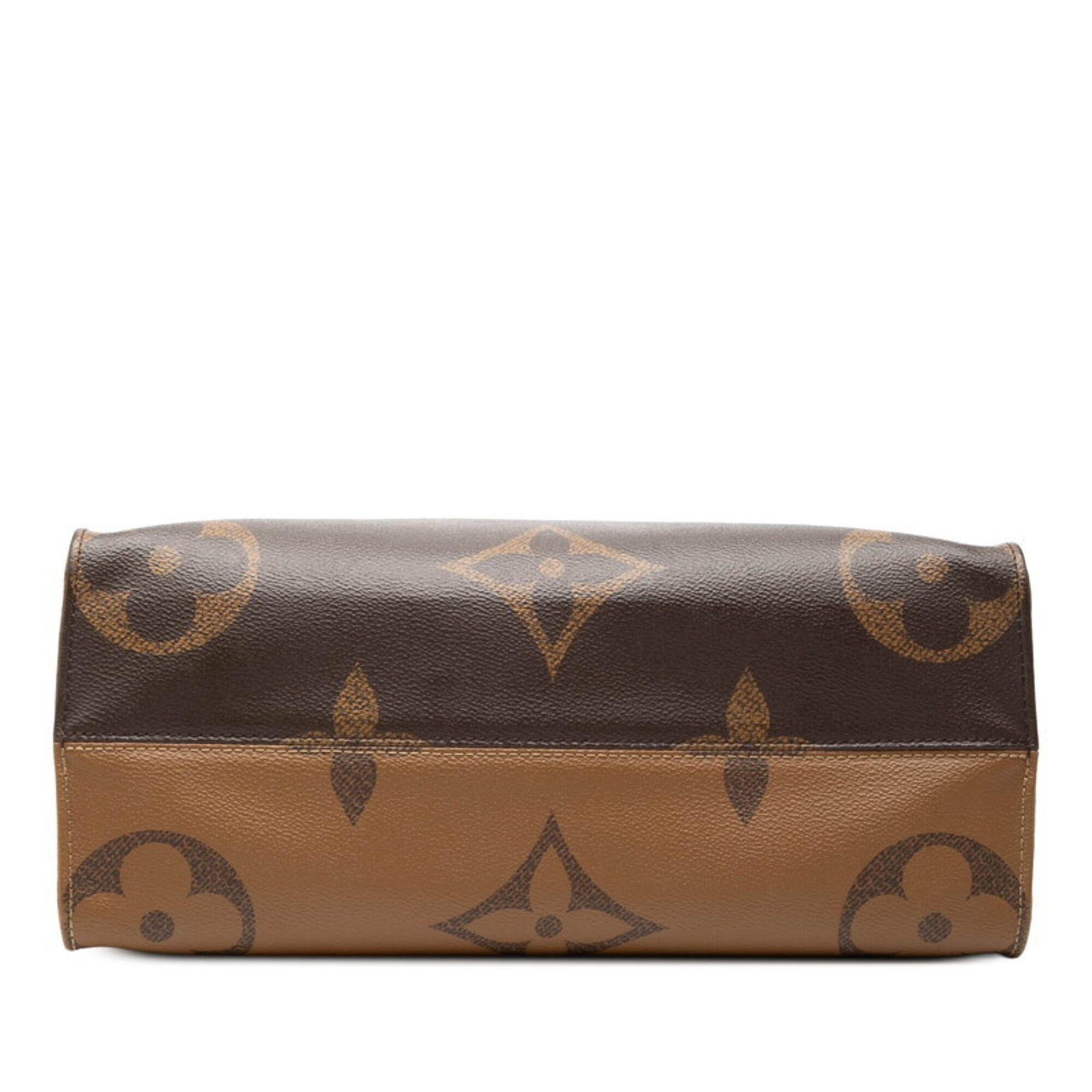 Louis Vuitton Louis Vuitton Monogram Giant Reverse OnTheGo MM Handbag Shoulder Bag 2WAY M45321 Brown Leather Women's LOUIS VUITTON Size ONE SIZE - 3 Thumbnail