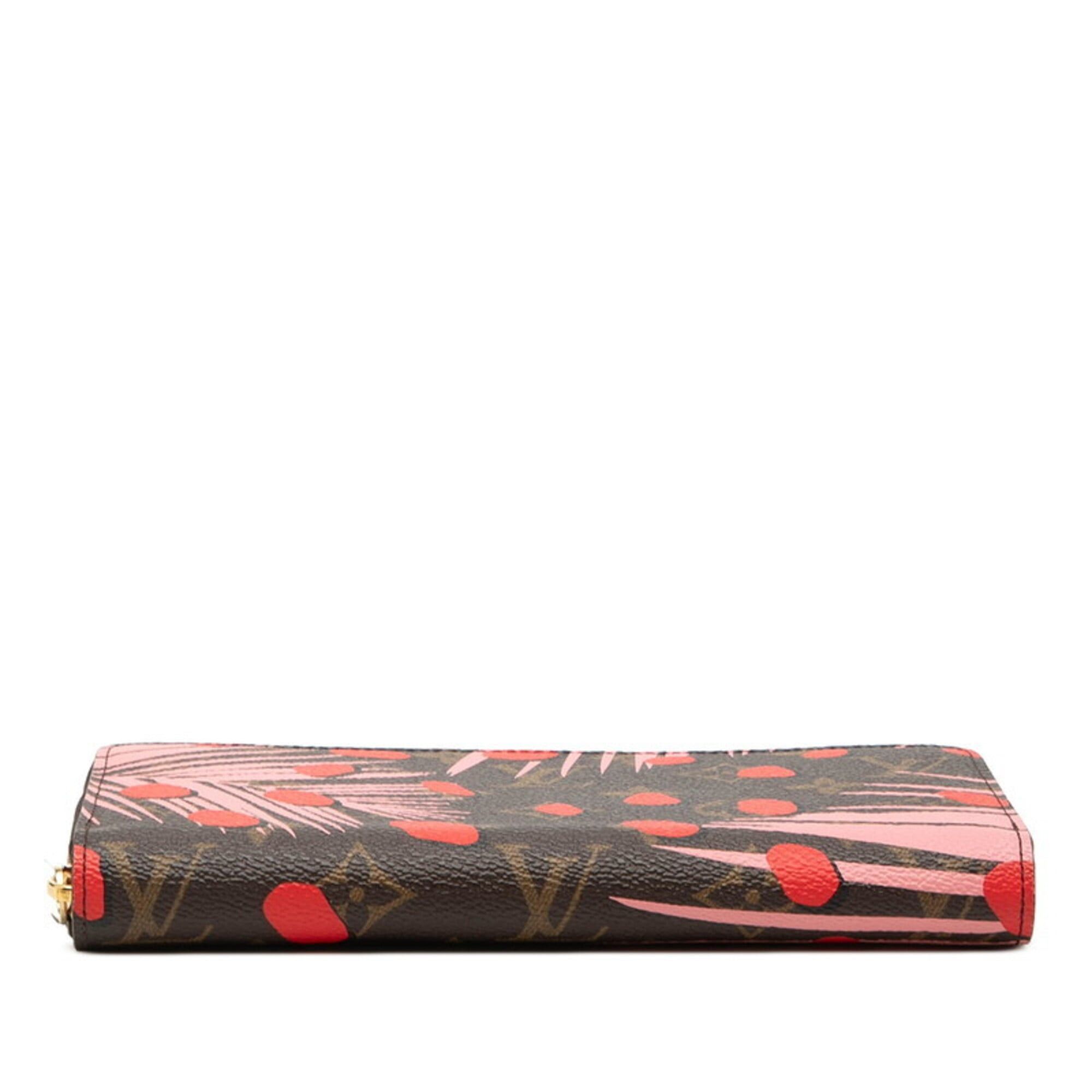 Louis Vuitton Louis Vuitton Monogram Zippy Wallet Jungle Dot Round Zipper Long M41908 Brown Pink Women's LOUIS VUITTON Size ONE SIZE - 3 Thumbnail