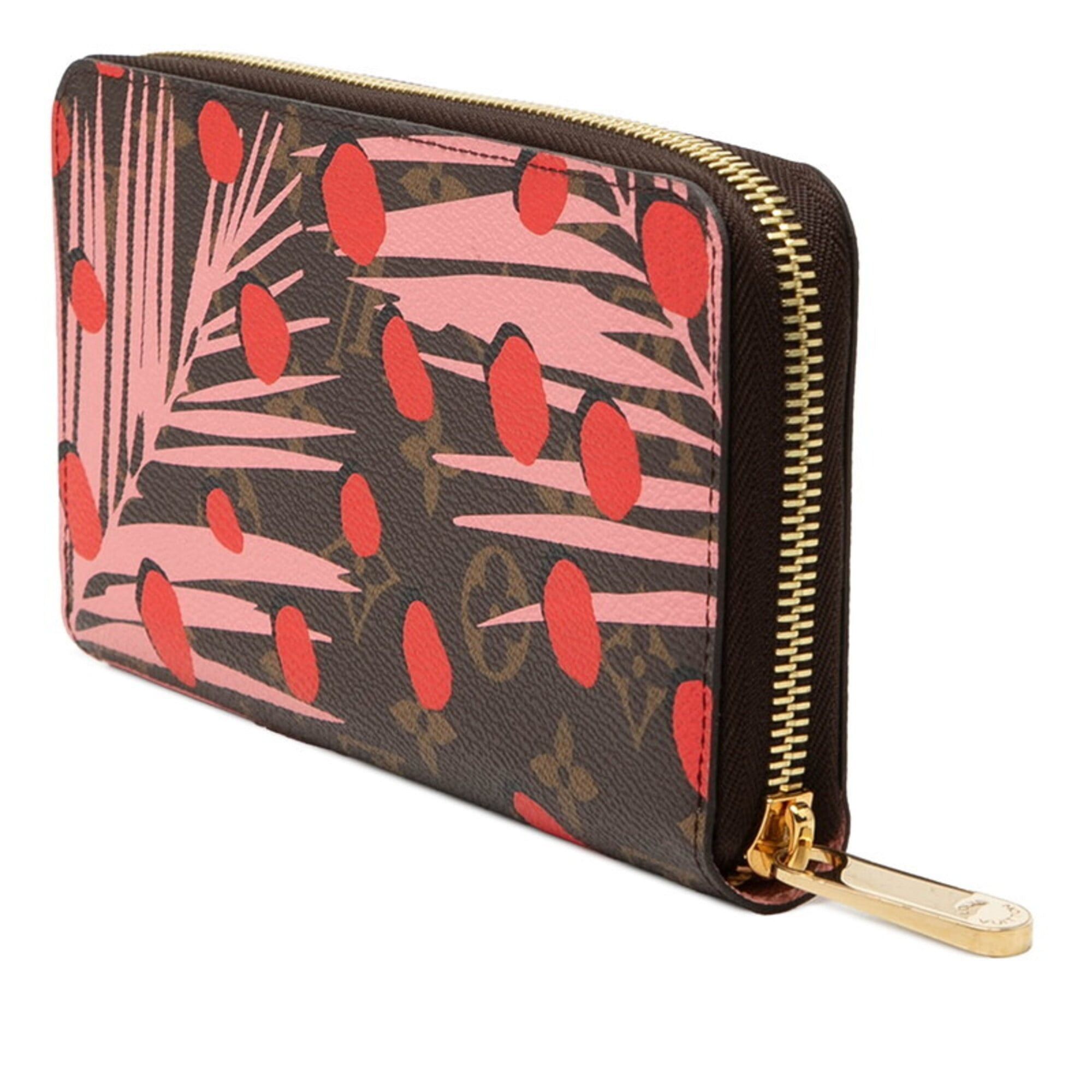 Louis Vuitton Louis Vuitton Monogram Zippy Wallet Jungle Dot Round Zipper Long M41908 Brown Pink Women's LOUIS VUITTON Size ONE SIZE - 2 Thumbnail