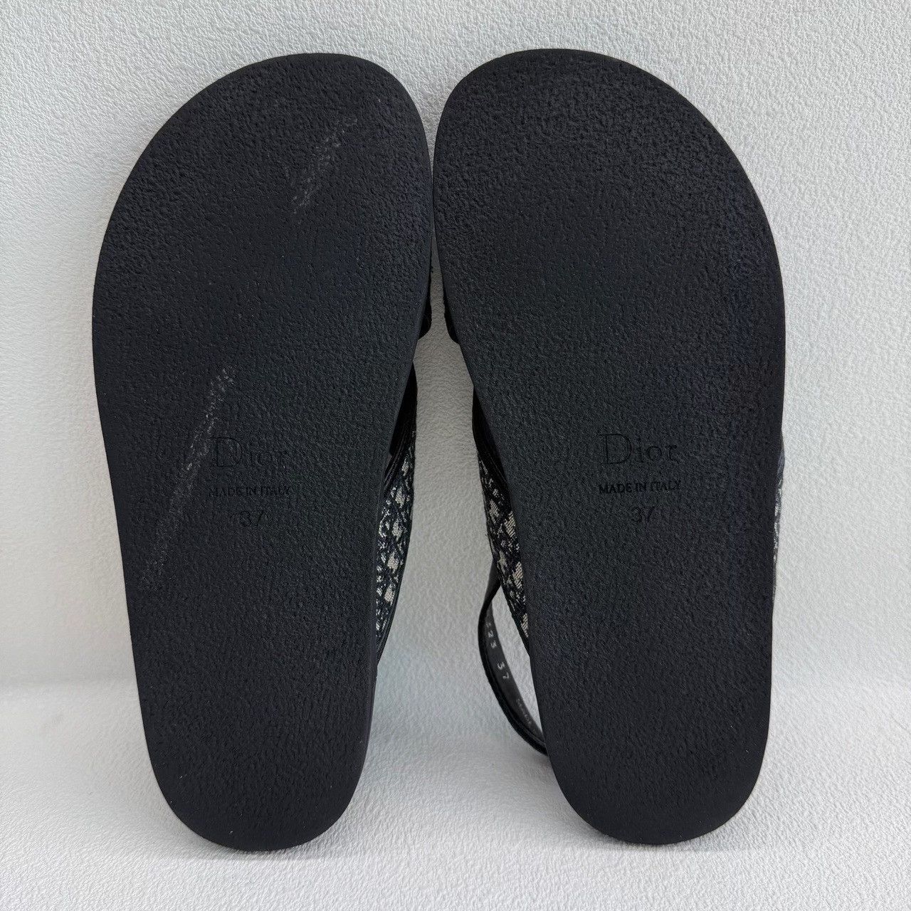 Dior Dior Oblique Canvas Cross Strap Sandals Size 37 Size US 7 / IT 37 - 9 Thumbnail