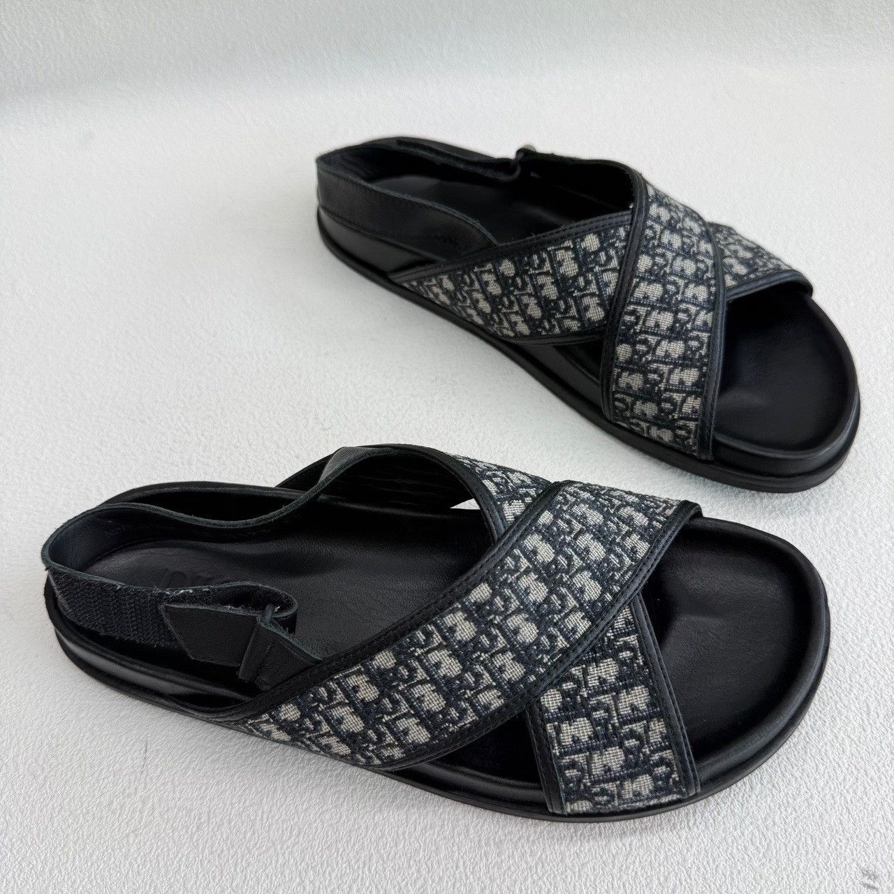 Dior Dior Oblique Canvas Cross Strap Sandals Size 37 Size US 7 / IT 37 - 4 Thumbnail