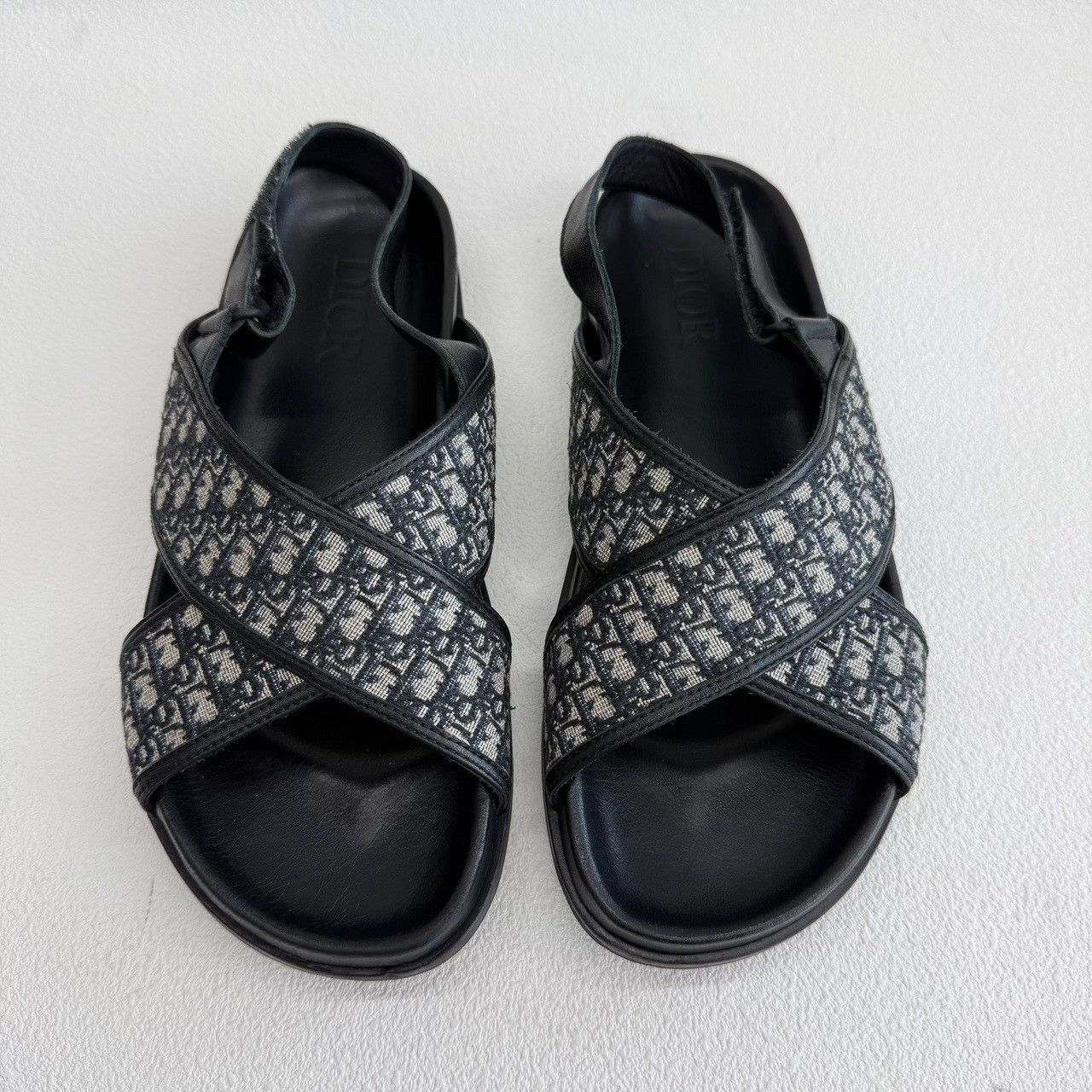 Dior Dior Oblique Canvas Cross Strap Sandals Size 37 Size US 7 / IT 37 - 3 Thumbnail