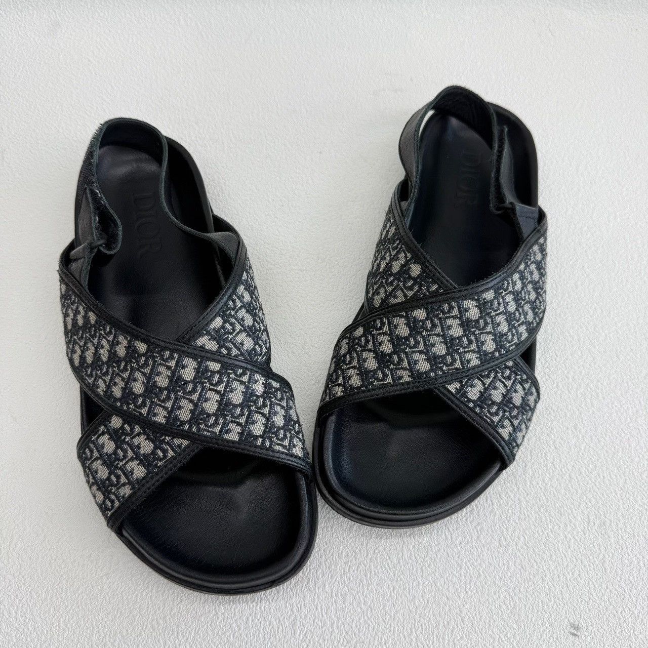 Dior Dior Oblique Canvas Cross Strap Sandals Size 37 Size US 7 / IT 37 - 10 Thumbnail