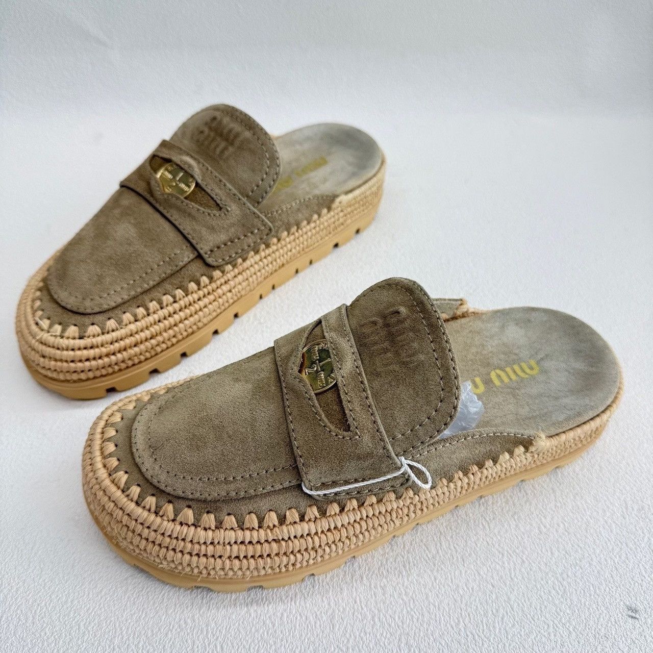 Miu Miu Miu Miu Suede Mules Size 36 Size US 6 / IT 36 - 2 Thumbnail