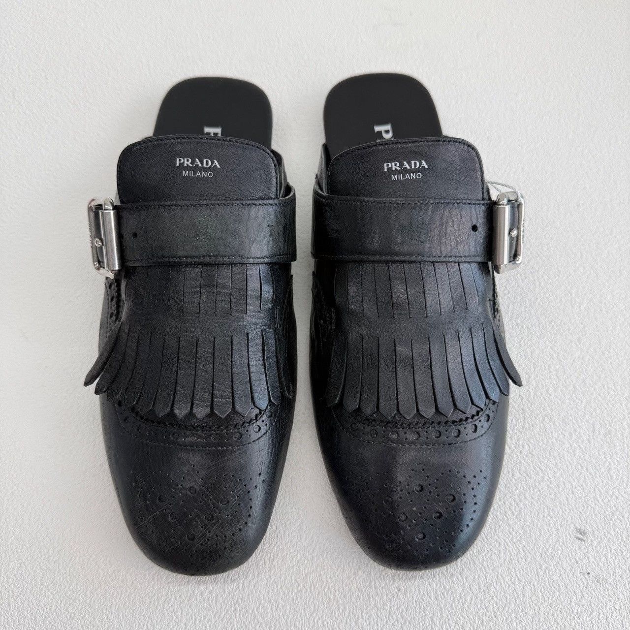 Prada Prada Fringed Buckle Mules Size 38 Size US 8 / IT 38 - 3 Thumbnail