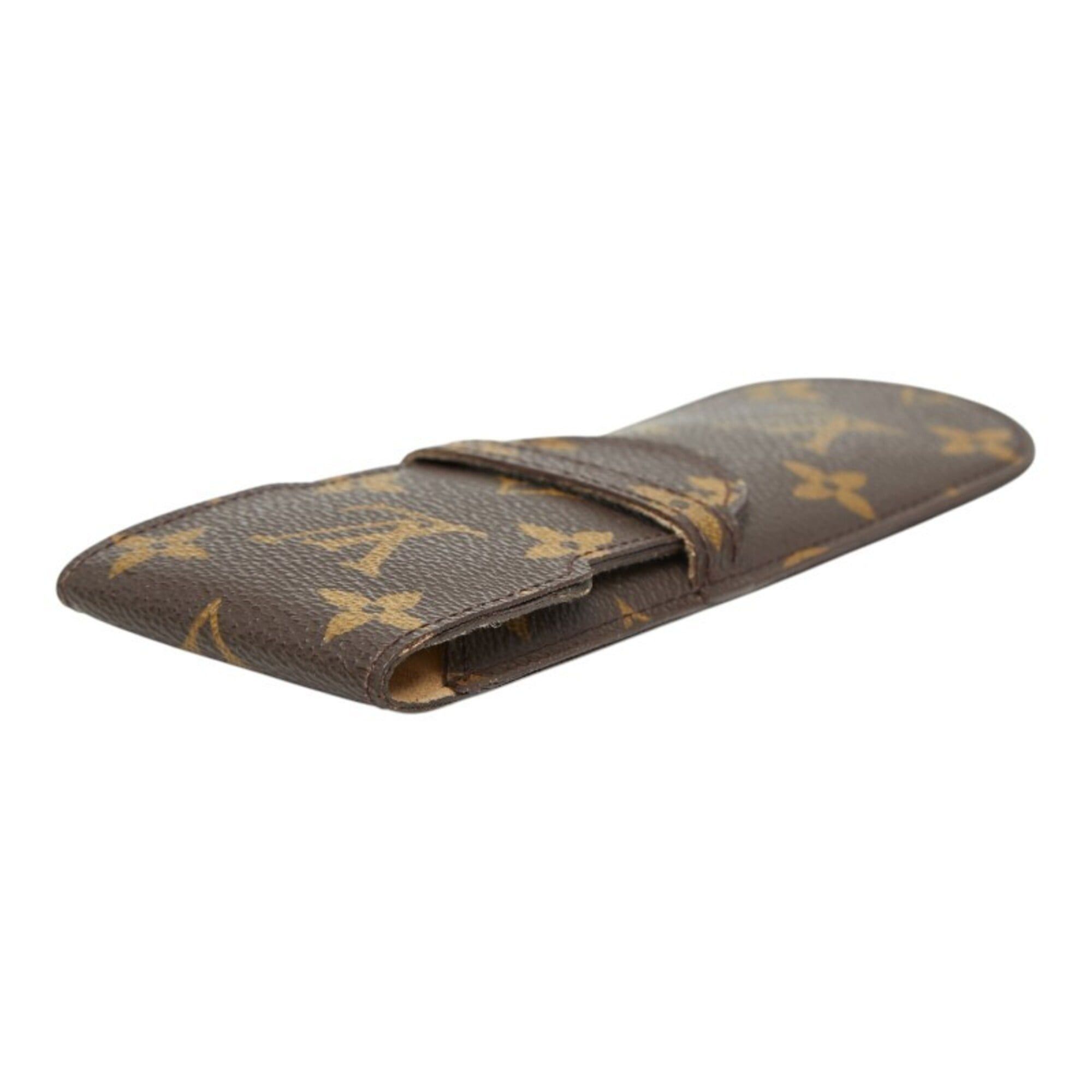 Louis Vuitton Louis Vuitton Monogram Etui Stylo Pen Case M62990 Brown Leather Women's LOUIS VUITTON Size ONE SIZE - 5 Thumbnail