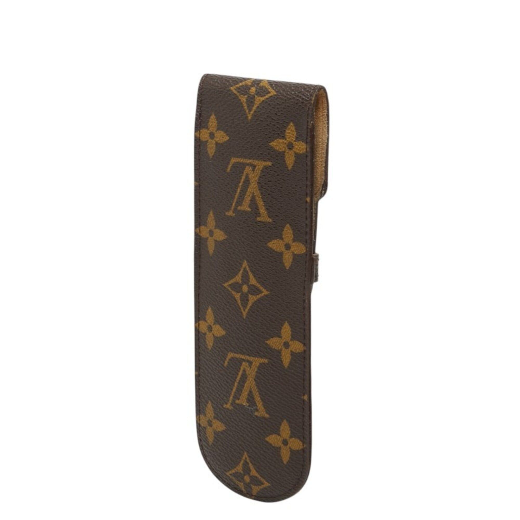 Louis Vuitton Louis Vuitton Monogram Etui Stylo Pen Case M62990 Brown Leather Women's LOUIS VUITTON Size ONE SIZE - 2 Thumbnail