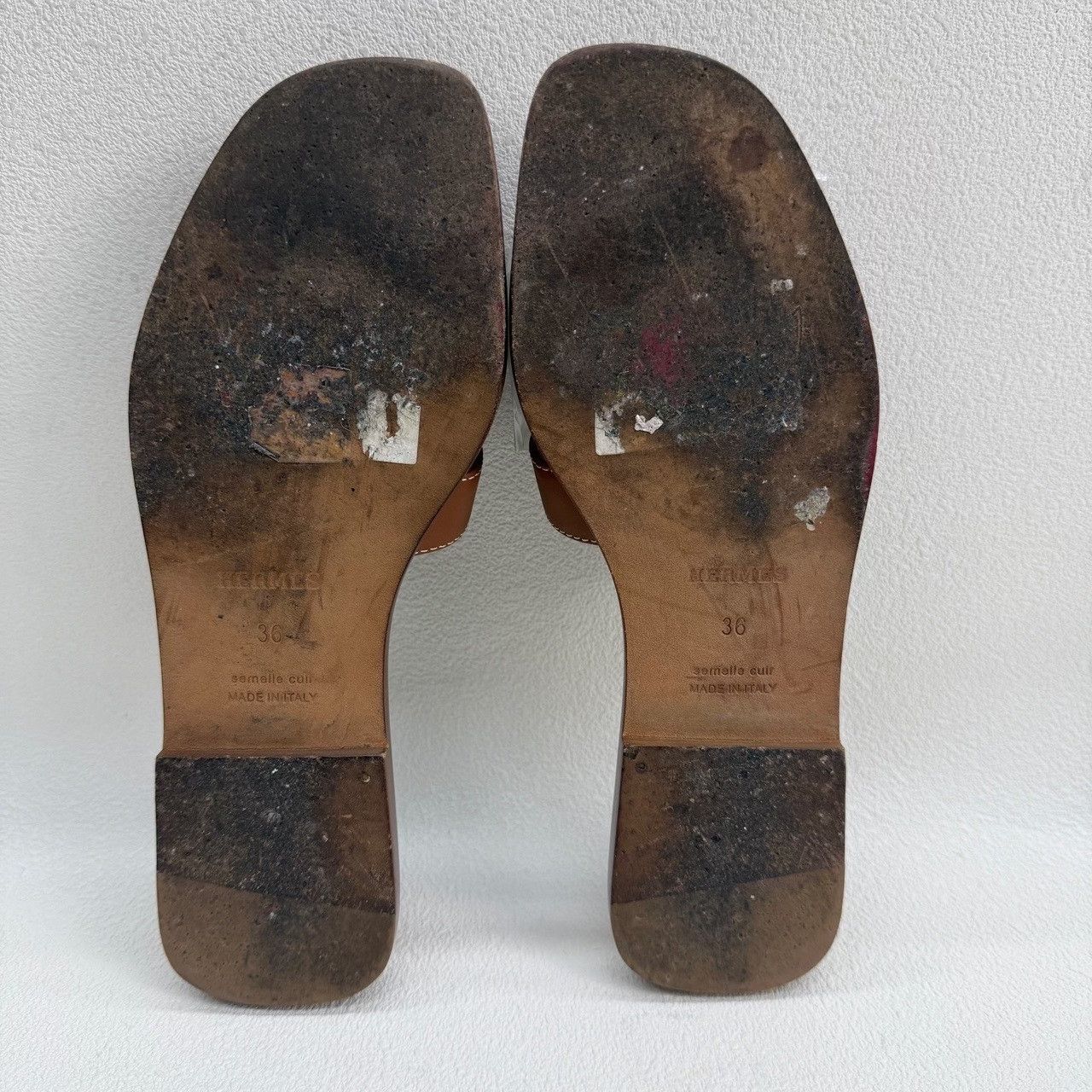 Hermes Hermès Oran Leather Sandals Size 36 Size US 6 / IT 36 - 6 Thumbnail