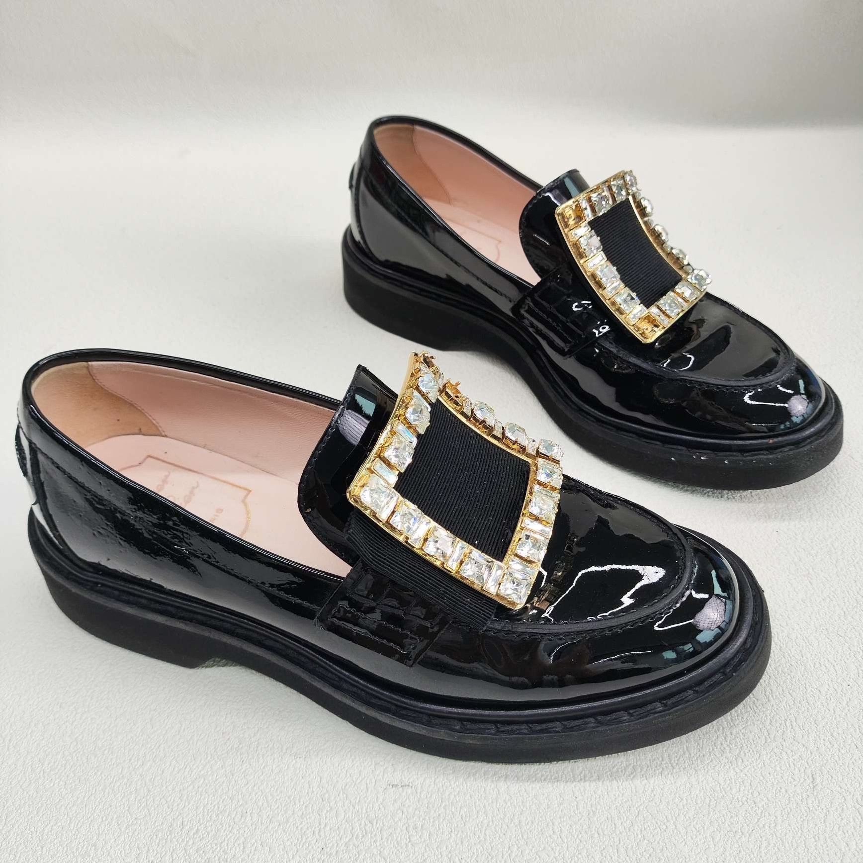 Roger Vivier Roger Vivier Crystal Buckle Patent Loafers Size 35.5 Size US 5.5 / IT 35.5 - 4 Thumbnail