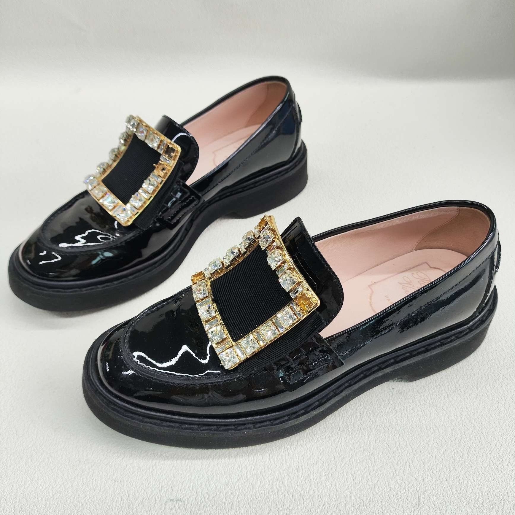 Roger Vivier Roger Vivier Crystal Buckle Patent Loafers Size 35.5 Size US 5.5 / IT 35.5 - 2 Thumbnail