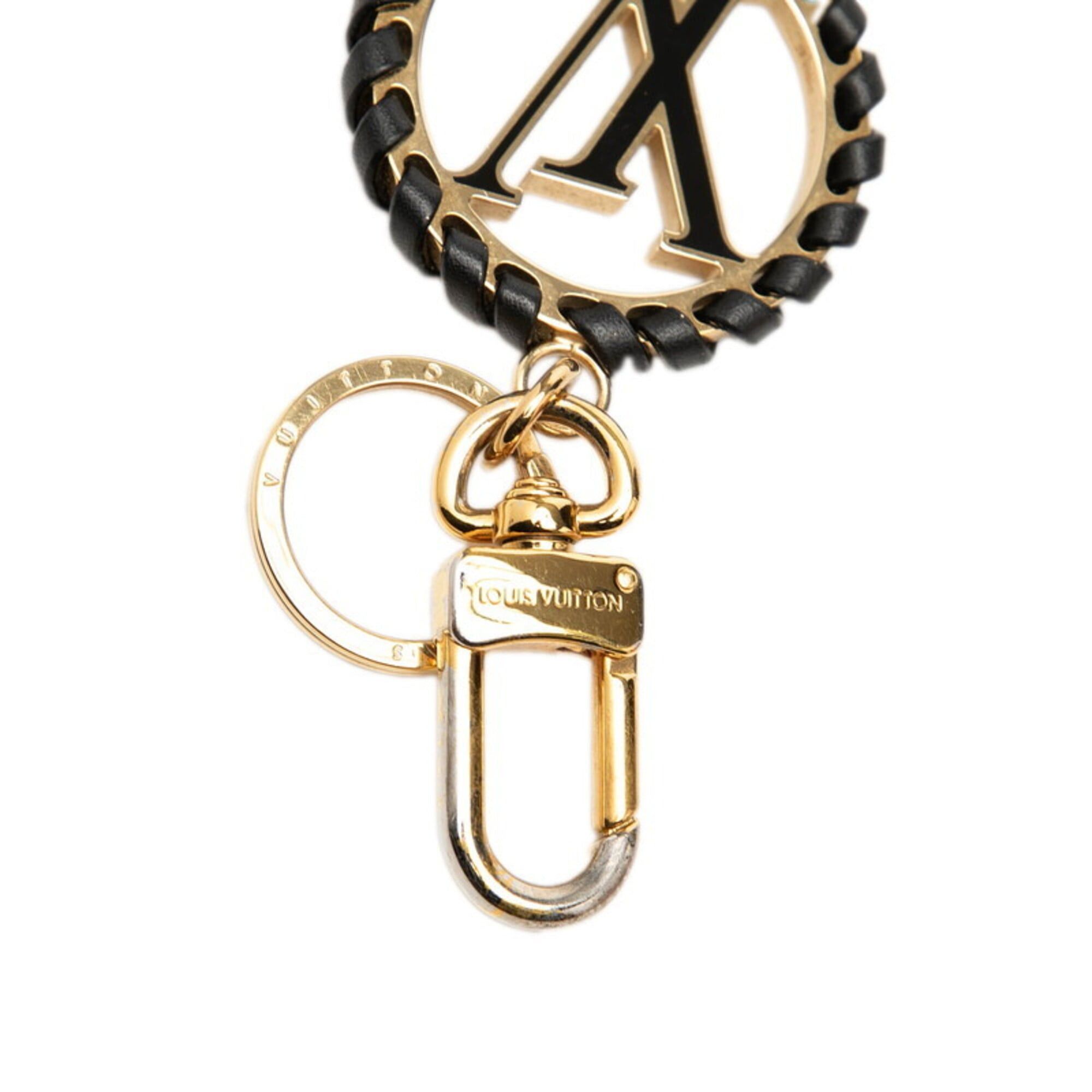 Louis Vuitton Louis Vuitton Porte Clés Berry Keychain Accessory Bag Charm M63082 Black Gold Leather Plated Women's LOUIS VUITTON Size ONE SIZE - 3 Thumbnail