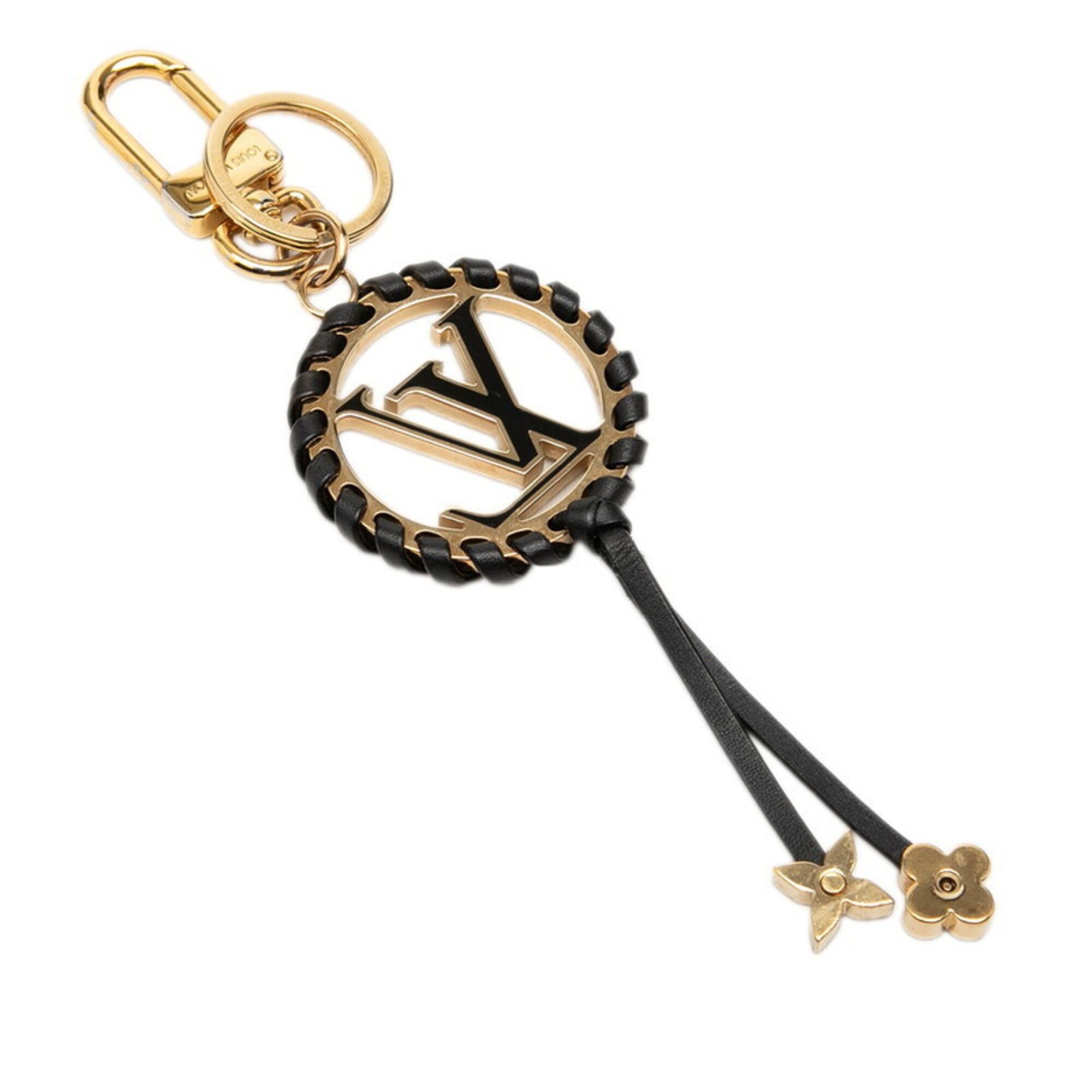 Louis Vuitton Louis Vuitton Porte Clés Berry Keychain Accessory Bag Charm M63082 Black Gold Leather Plated Women's LOUIS VUITTON Size ONE SIZE - 2 Thumbnail