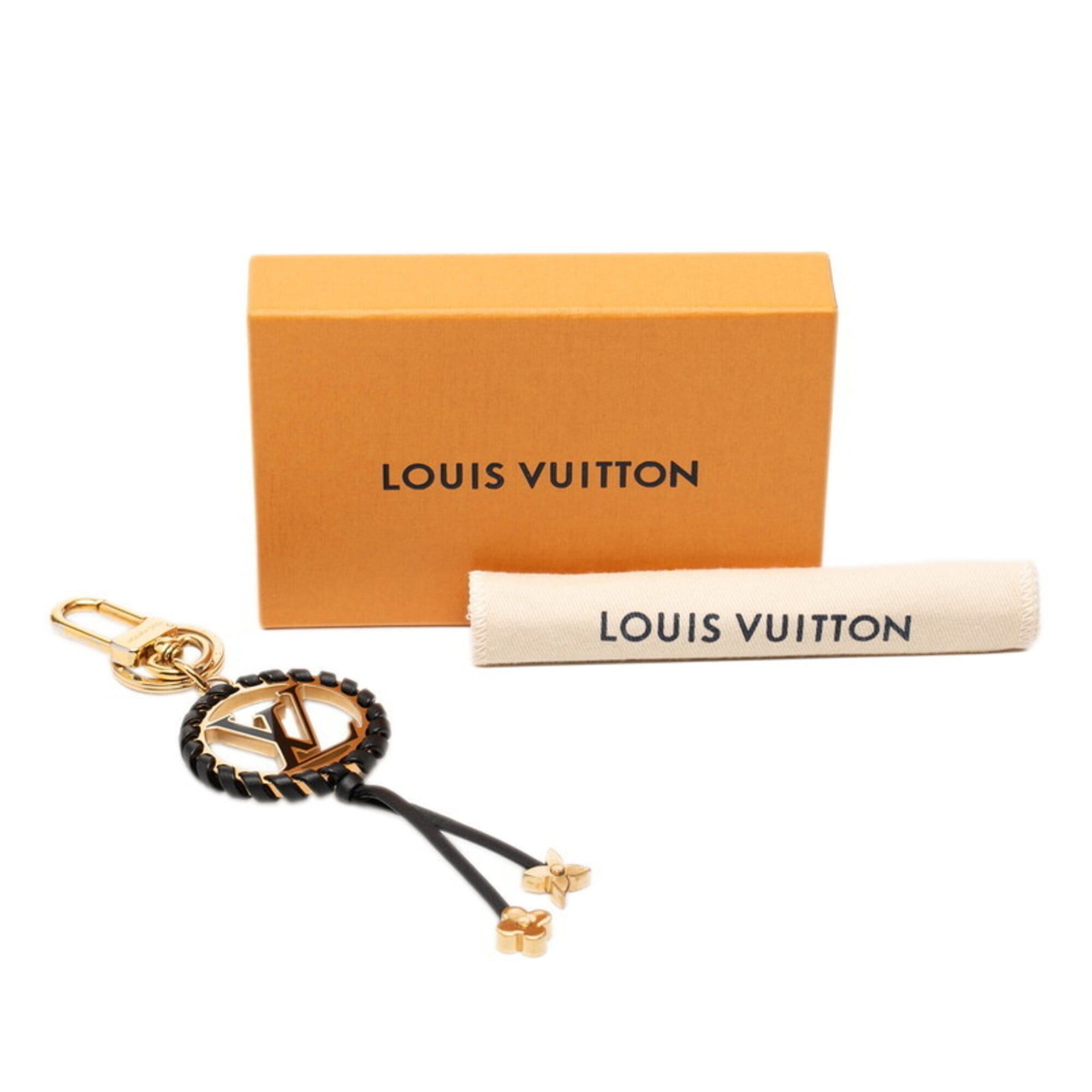 Louis Vuitton Louis Vuitton Porte Clés Berry Keychain Accessory Bag Charm M63082 Black Gold Leather Plated Women's LOUIS VUITTON Size ONE SIZE - 6 Thumbnail