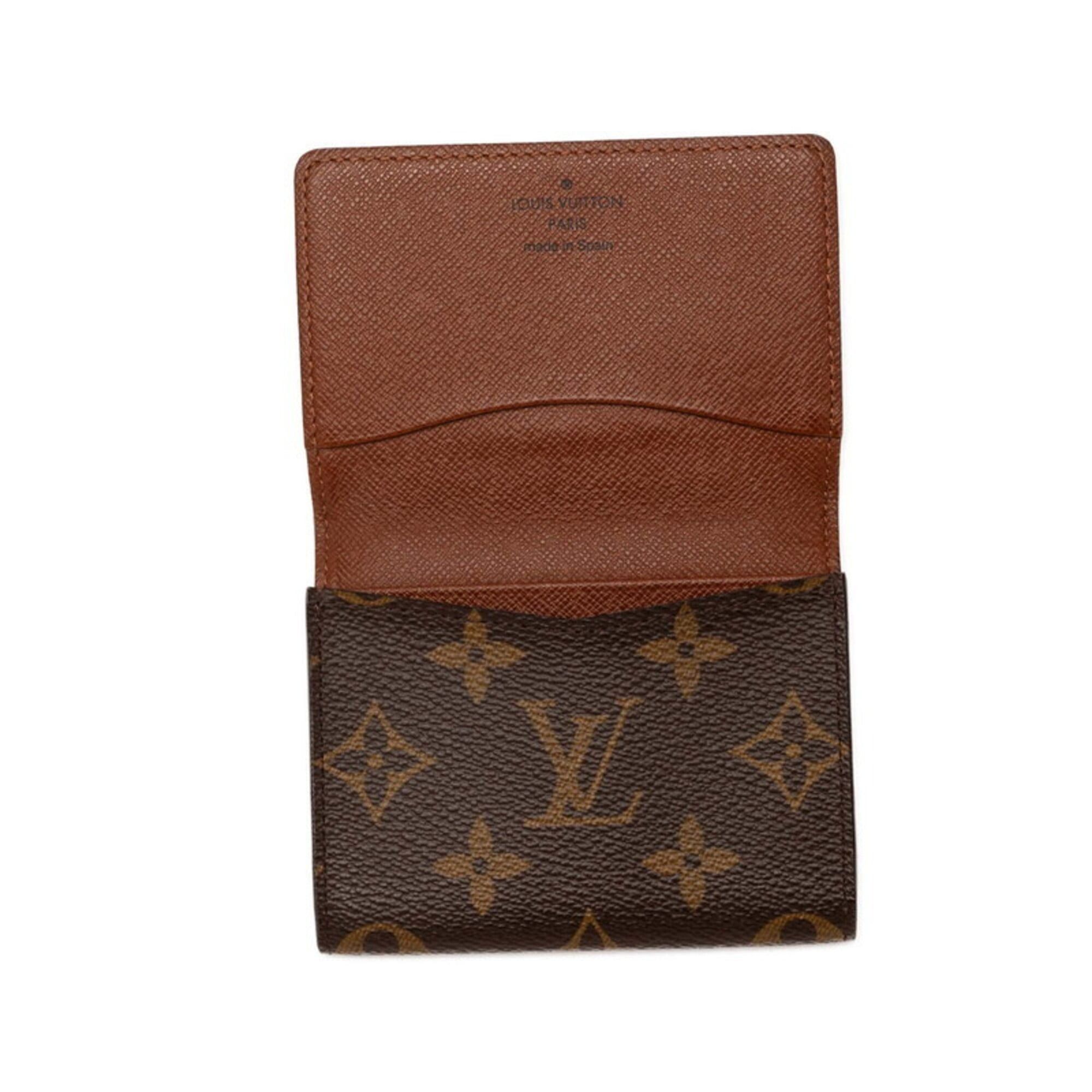 Louis Vuitton Louis Vuitton Monogram Enveloppe Carte de Visite Business Card Holder/Card Case/Pass Case M62920 Brown Leather Women's LOUIS VUITTON Size ONE SIZE - 4 Thumbnail