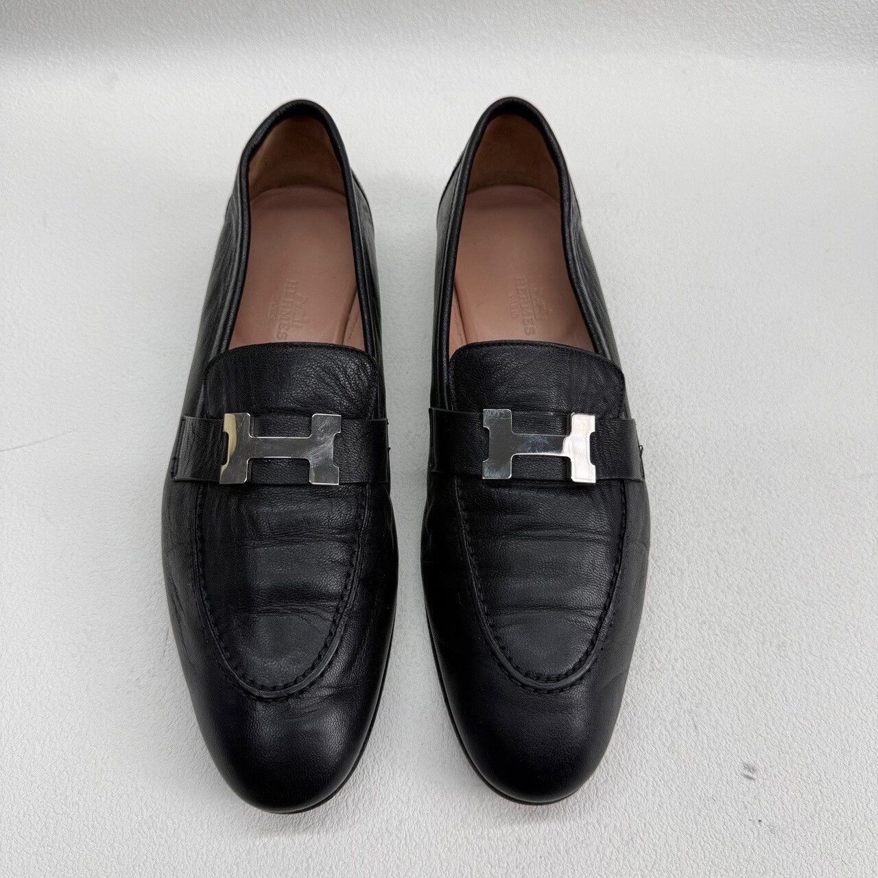 Hermes Hermès Paris Black Leather Loafers Size 39 Size US 9 / IT 39 - 3 Thumbnail