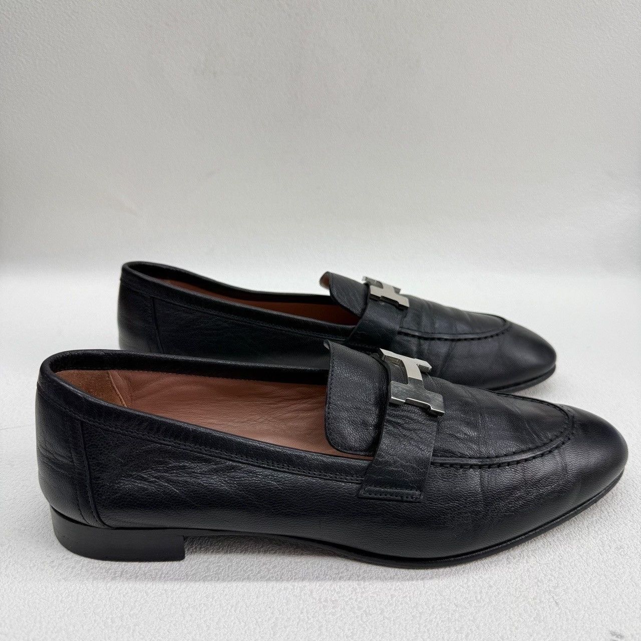 Hermes Hermès Paris Black Leather Loafers Size 39 Size US 9 / IT 39 - 5 Thumbnail