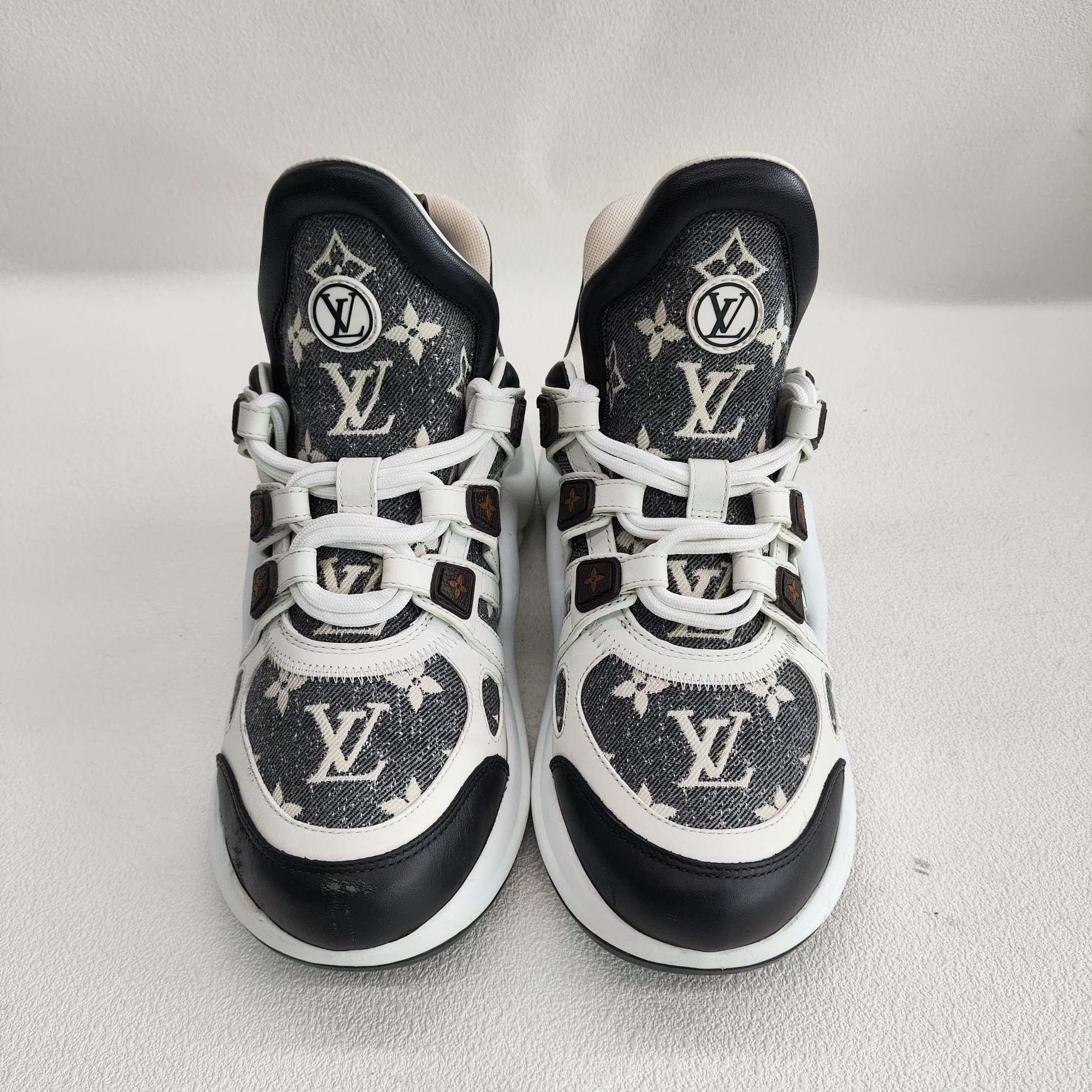 Louis Vuitton Louis Vuitton Archlight Monogram Denim Sneakers 37.5 Size US 7.5 / IT 37.5 - 3 Thumbnail