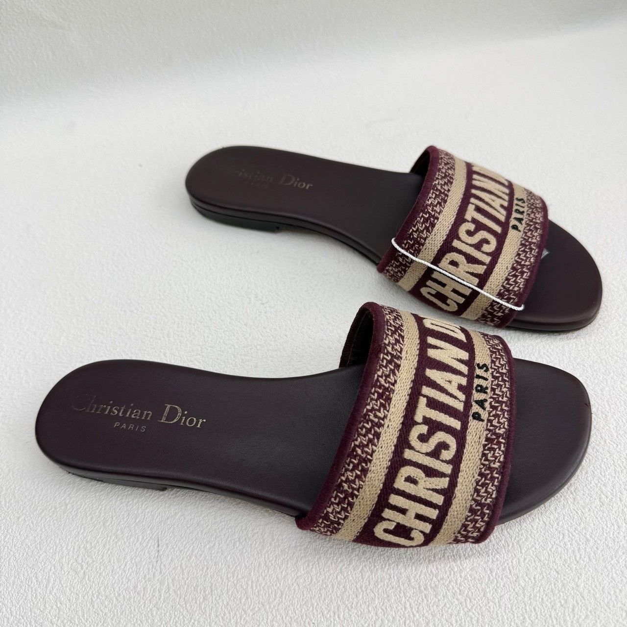 Dior Dior Dway Embroidered Slide Sandals Size 36.5 Size US 6.5 / IT 36.5 - 4 Thumbnail