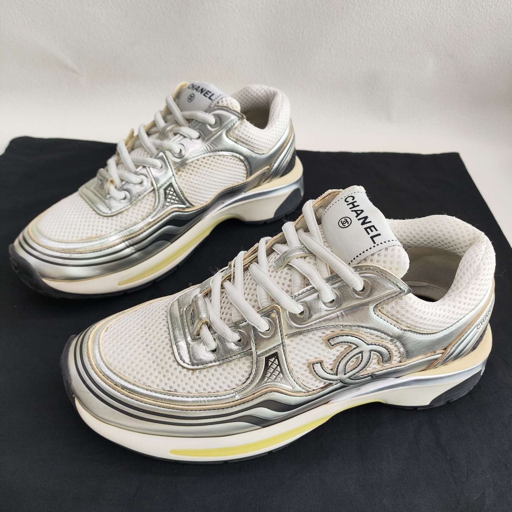 Chanel Chanel Metallic Mesh Low-Top Sneakers Size 38 Size US 8 / IT 38 - 2 Thumbnail