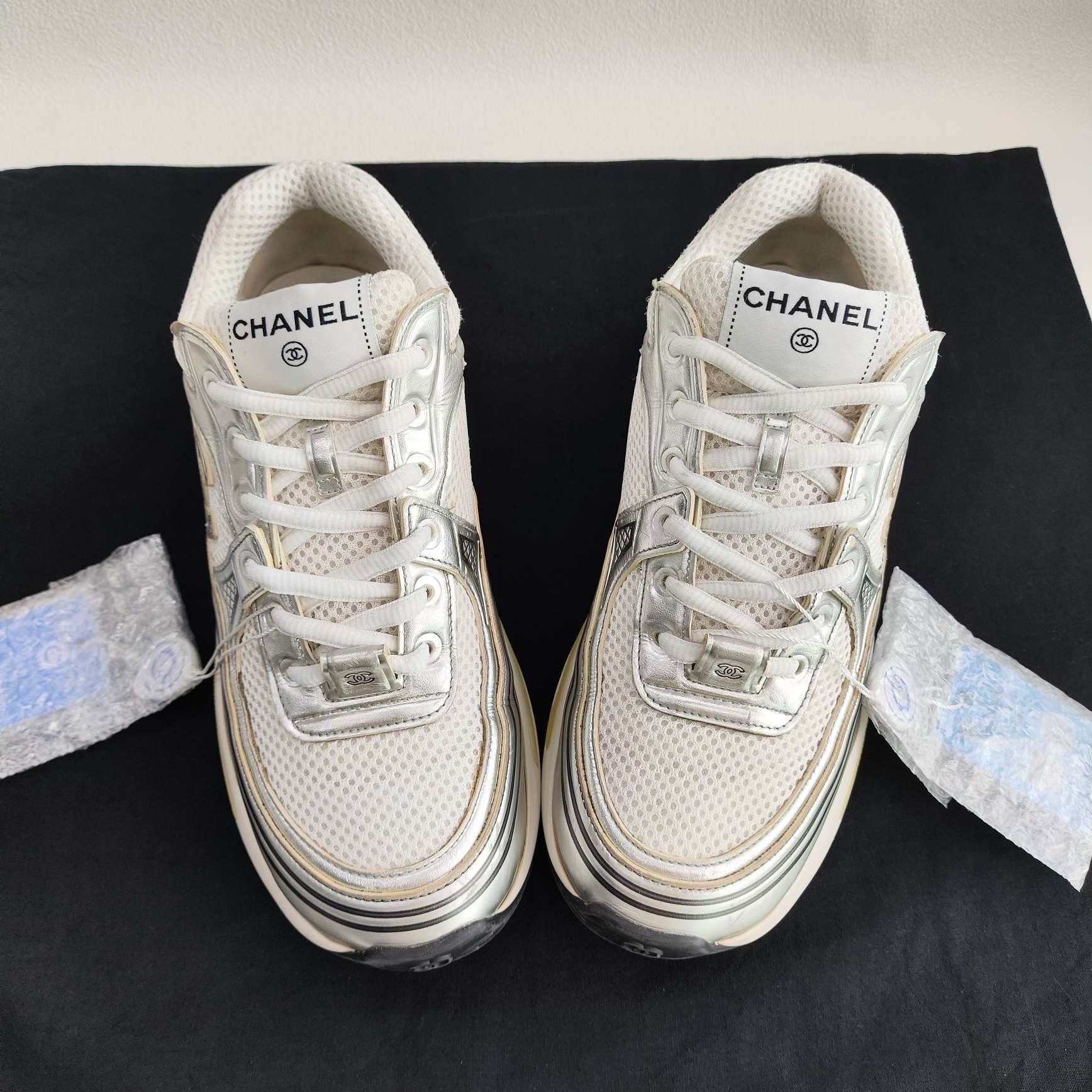 Chanel Chanel Metallic Mesh Low-Top Sneakers Size 38 Size US 8 / IT 38 - 10 Thumbnail