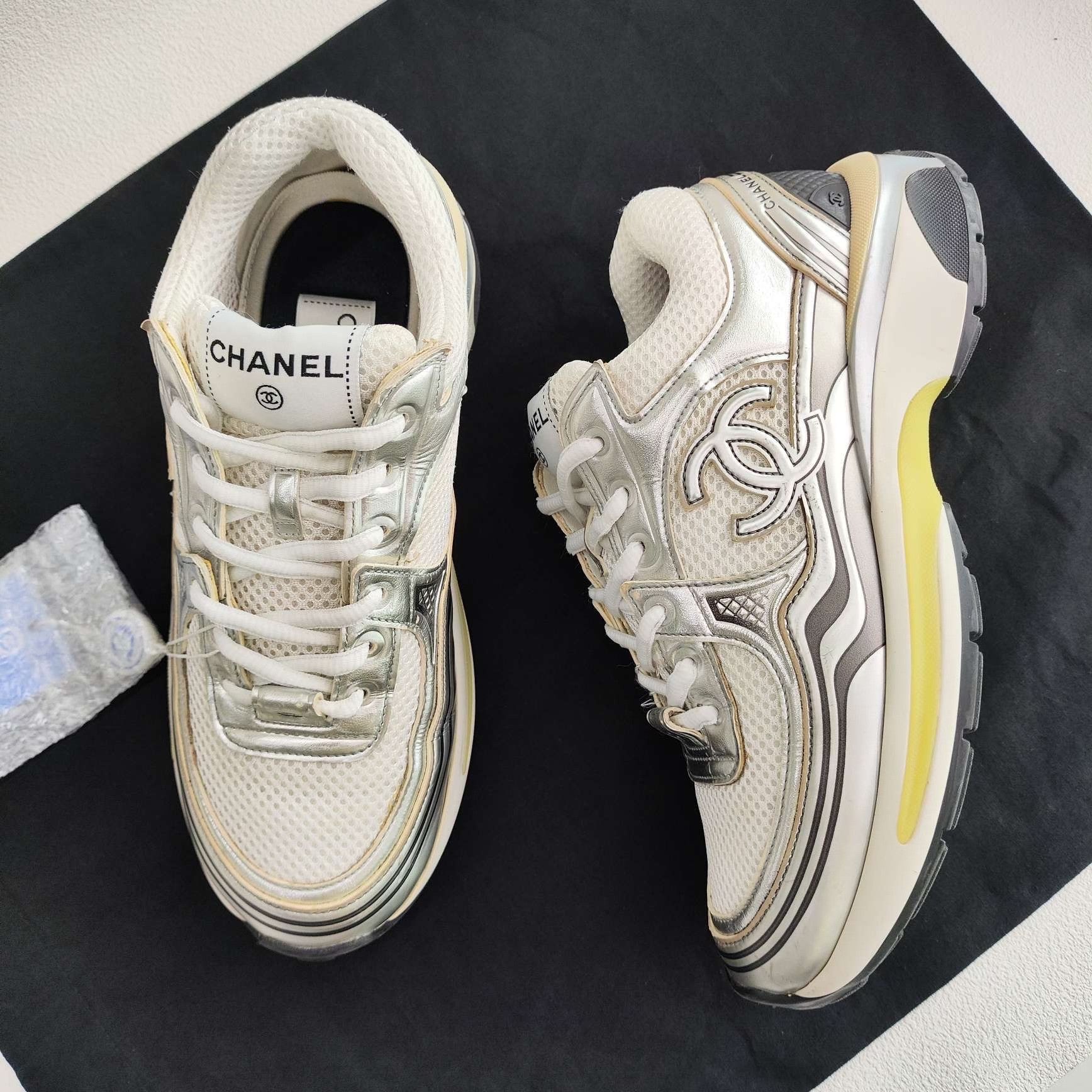 Chanel Chanel Metallic Mesh Low-Top Sneakers Size 38 Size US 8 / IT 38 - 9 Thumbnail