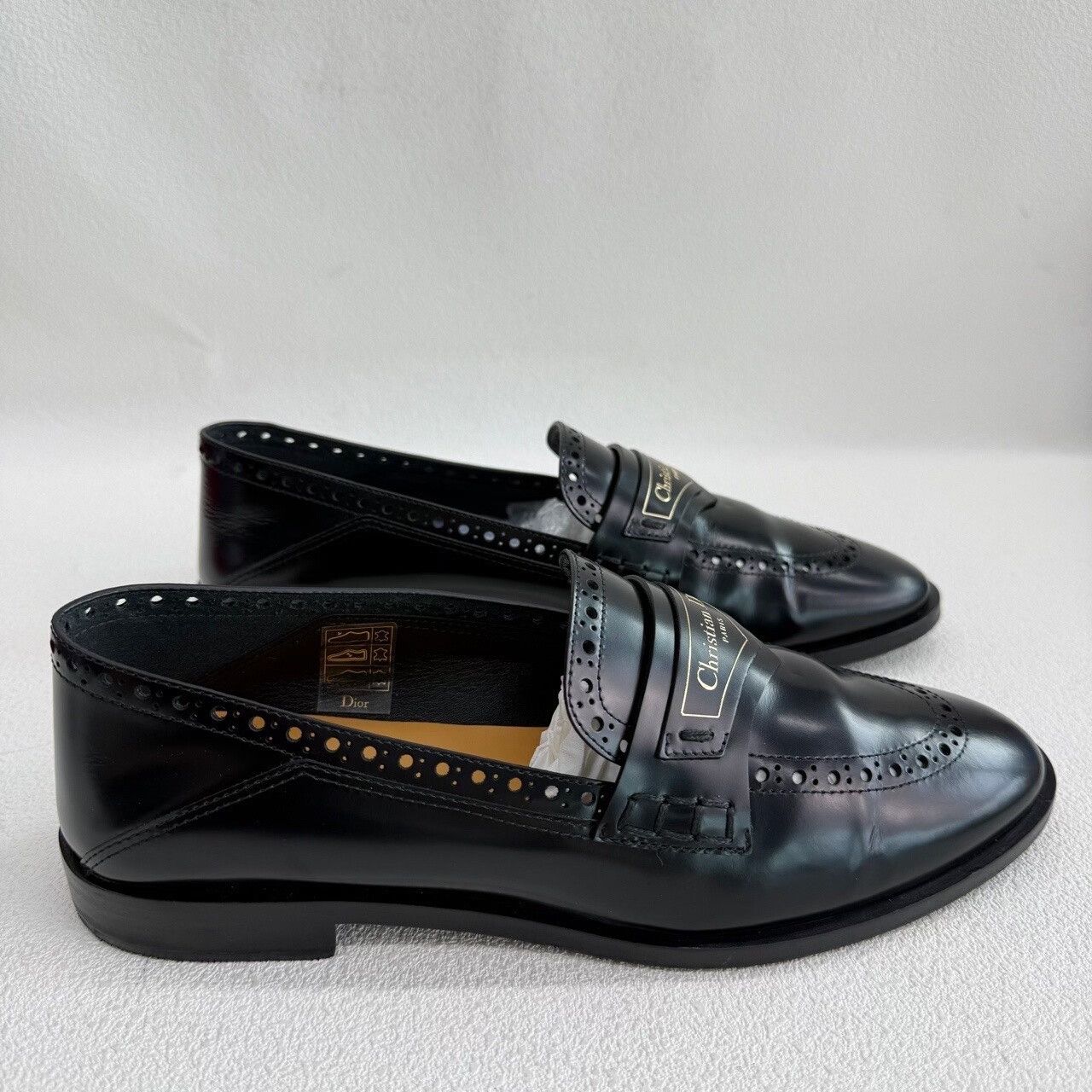 Dior Dior Black Logo Loafers Size 36.5 Size US 6.5 / IT 36.5 - 5 Thumbnail