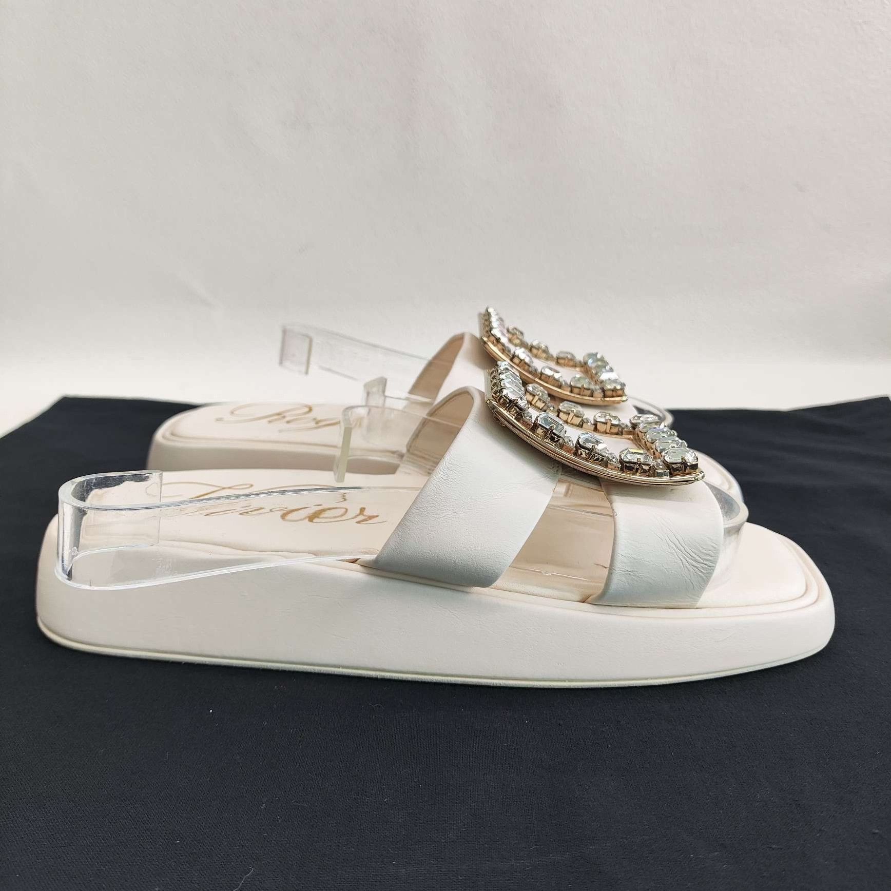 Roger Vivier Roger Vivier Crystal Buckle Platform Sandals Size 35 Size US 5 / IT 35 - 5 Thumbnail