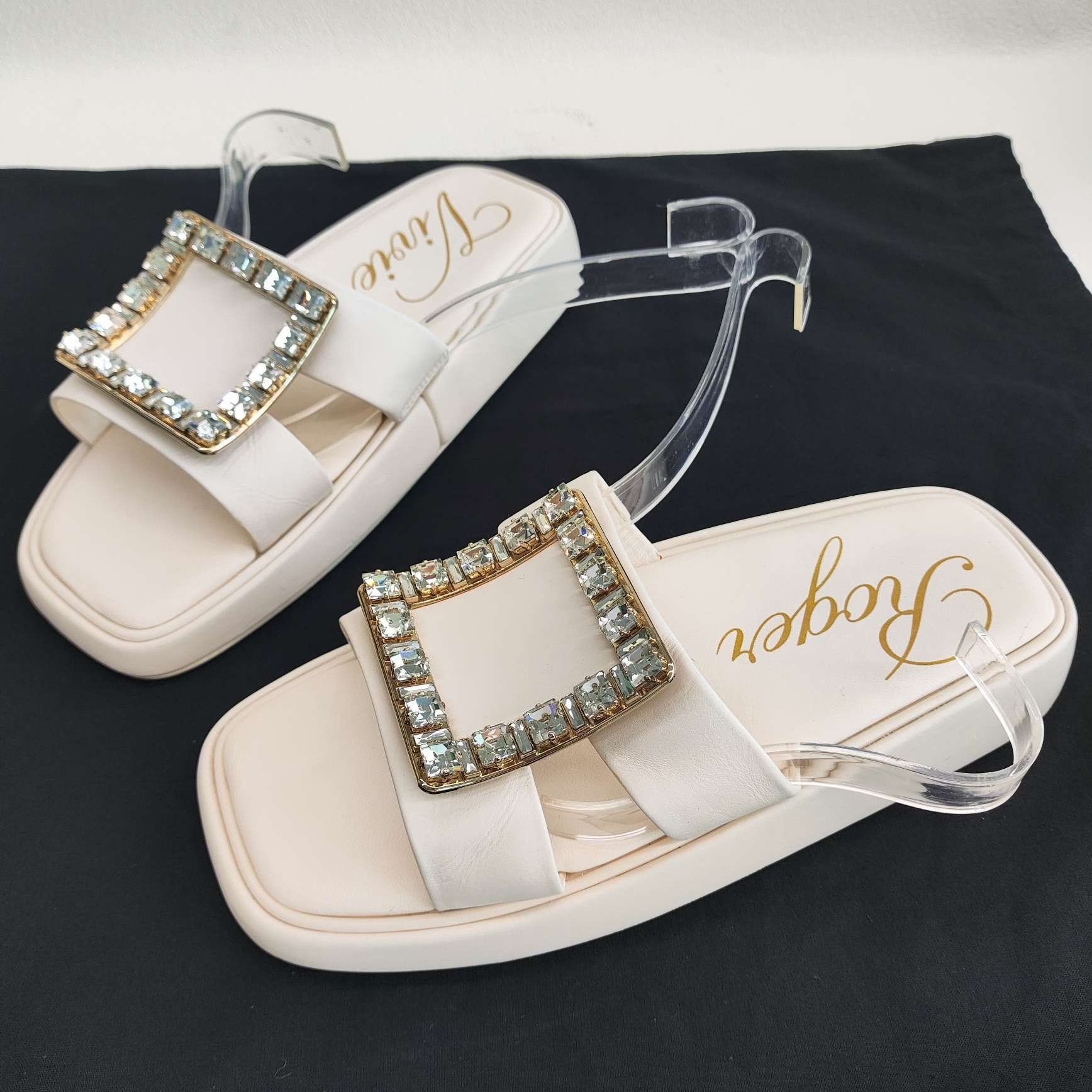 Roger Vivier Roger Vivier Crystal Buckle Platform Sandals Size 35 Size US 5 / IT 35 - 2 Thumbnail