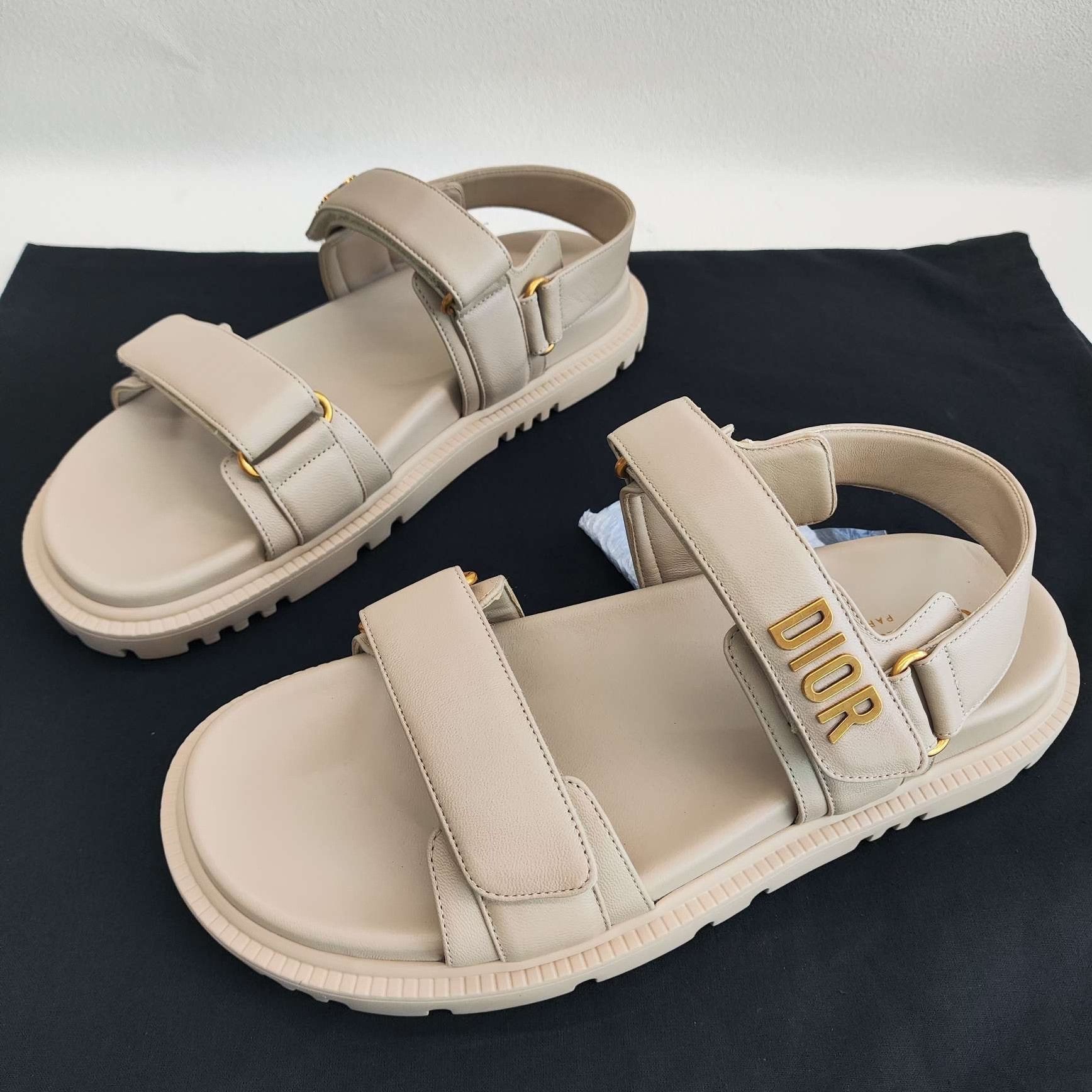 Dior Dior Lambskin DiorAct Sandals Size 40 Size US 10 / IT 40 - 2 Thumbnail