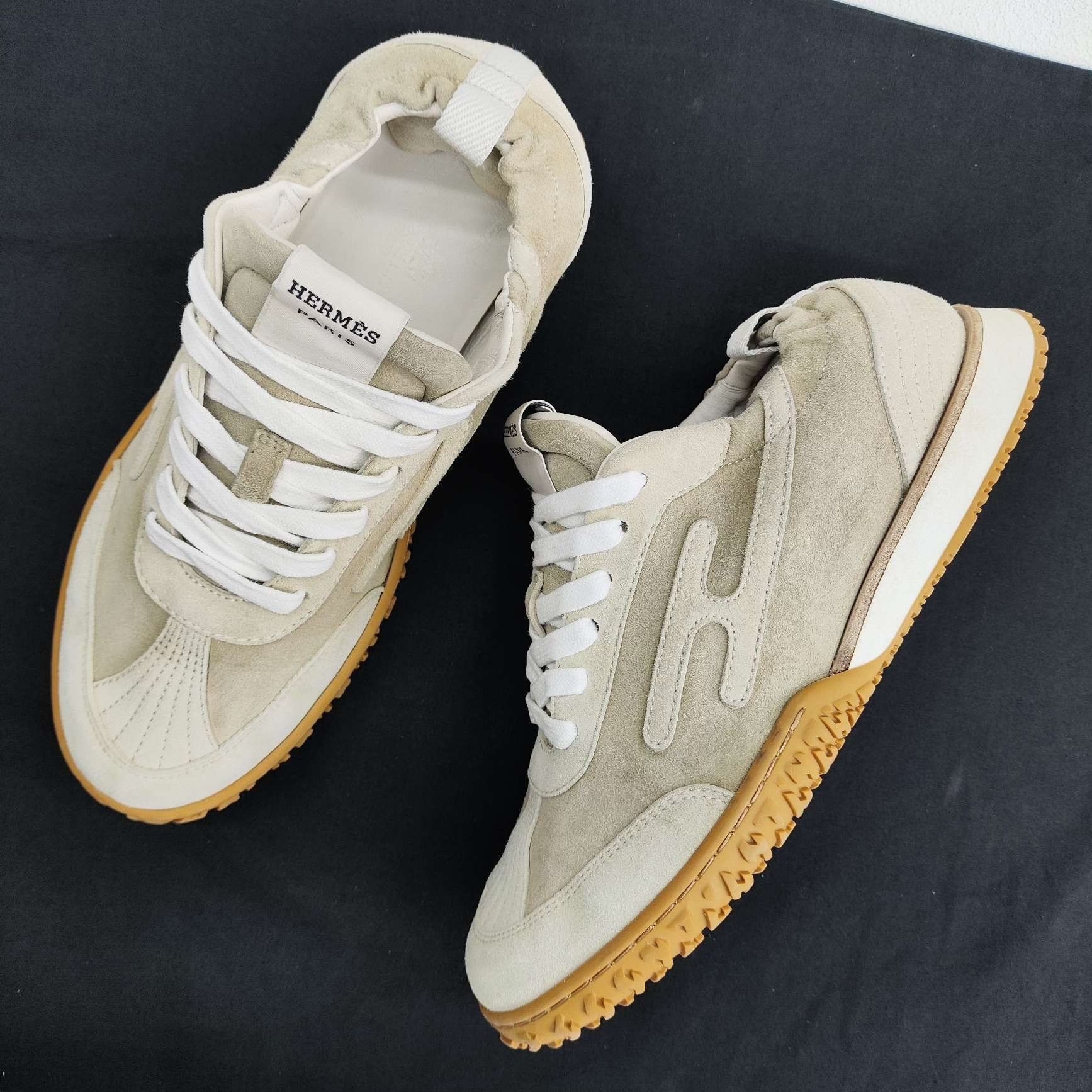Hermes Hermes Suede Low-Top Sneakers Size 36.5 Size US 6.5 / IT 36.5 - 9 Thumbnail