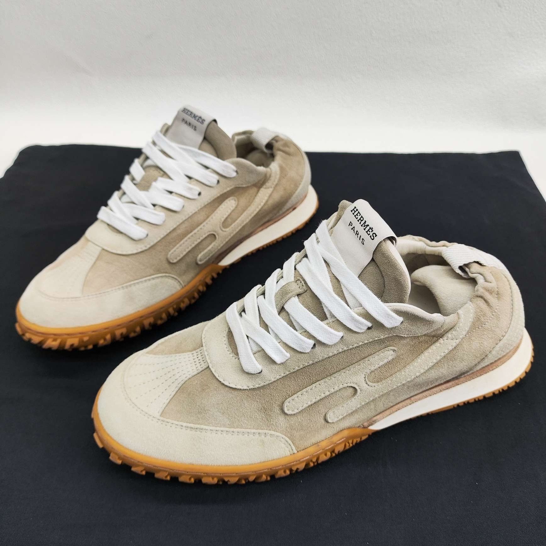 Hermes Hermes Suede Low-Top Sneakers Size 36.5 Size US 6.5 / IT 36.5 - 2 Thumbnail