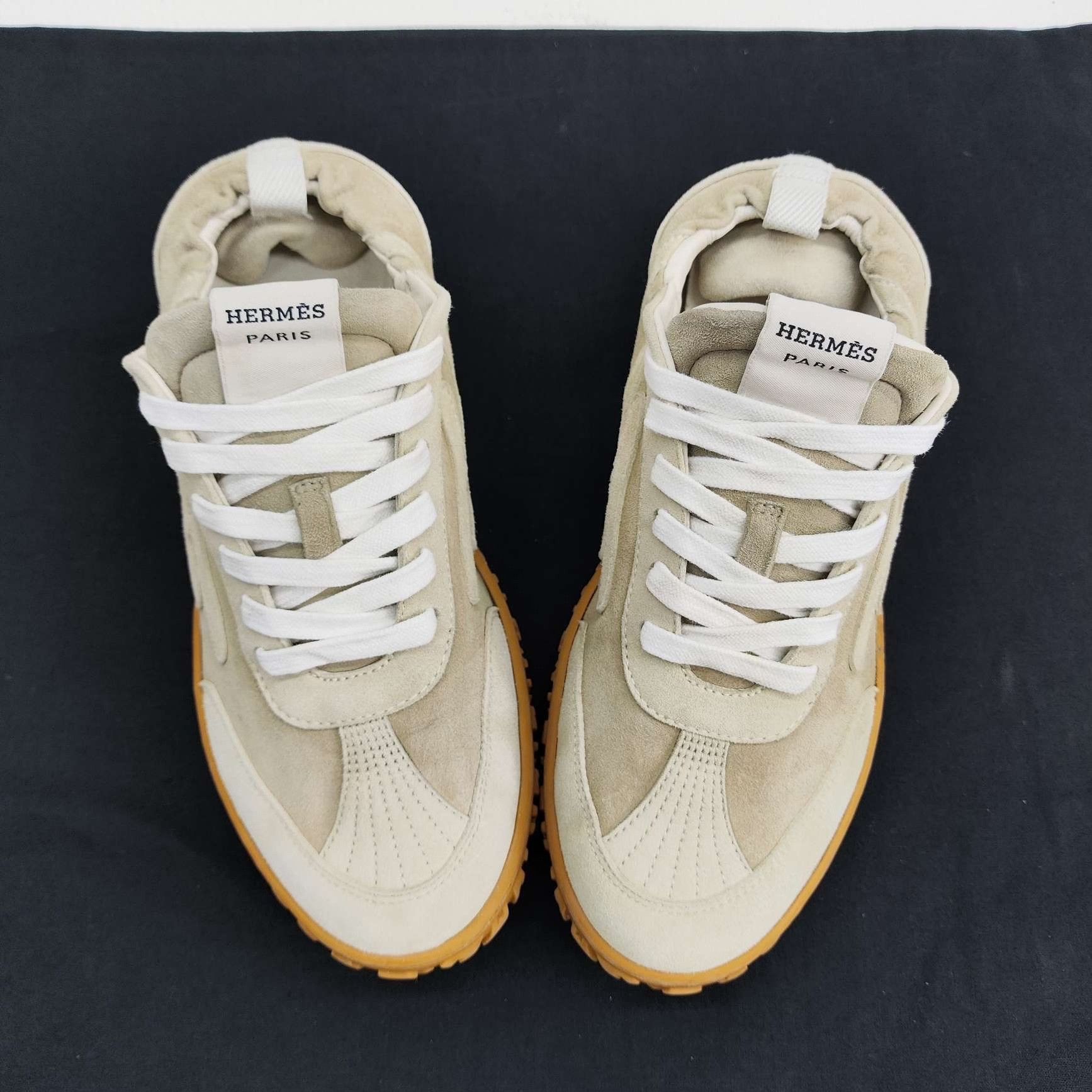 Hermes Hermes Suede Low-Top Sneakers Size 36.5 Size US 6.5 / IT 36.5 - 10 Thumbnail