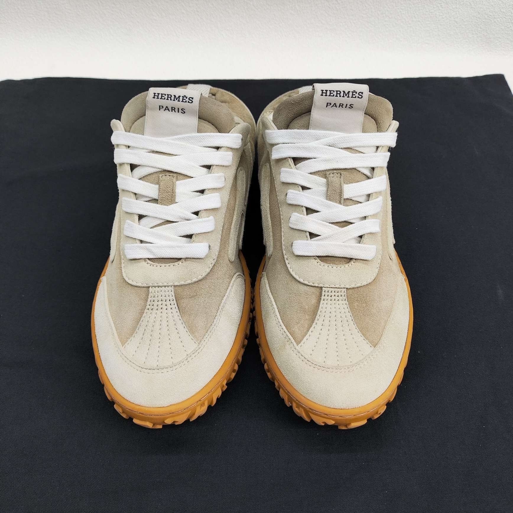 Hermes Hermes Suede Low-Top Sneakers Size 36.5 Size US 6.5 / IT 36.5 - 8 Thumbnail