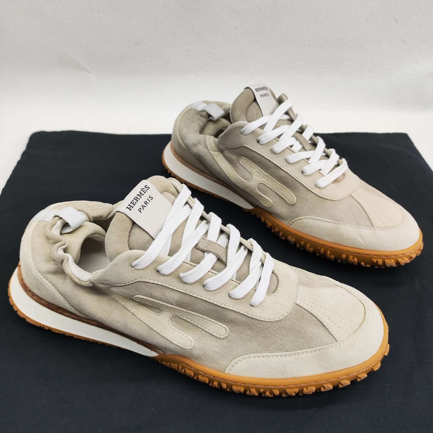 Hermes Hermès Jet Suede Low-Top Sneakers Size 41 Size US 8 / EU 41 - 4 Thumbnail