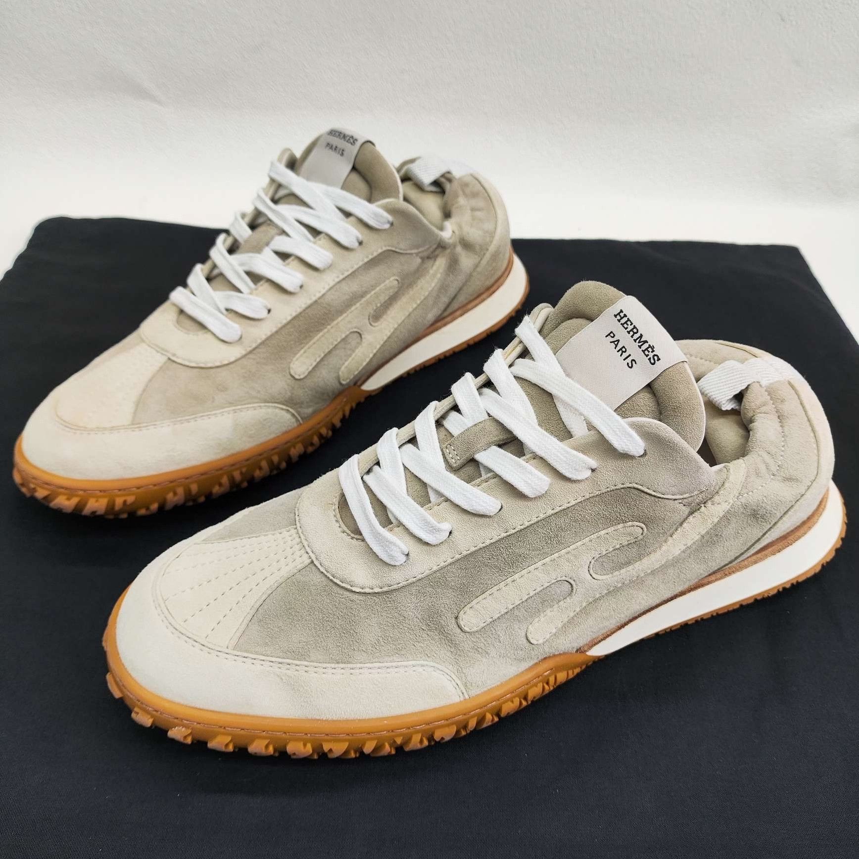 Hermes Hermès Jet Suede Low-Top Sneakers Size 41 Size US 8 / EU 41 - 2 Thumbnail
