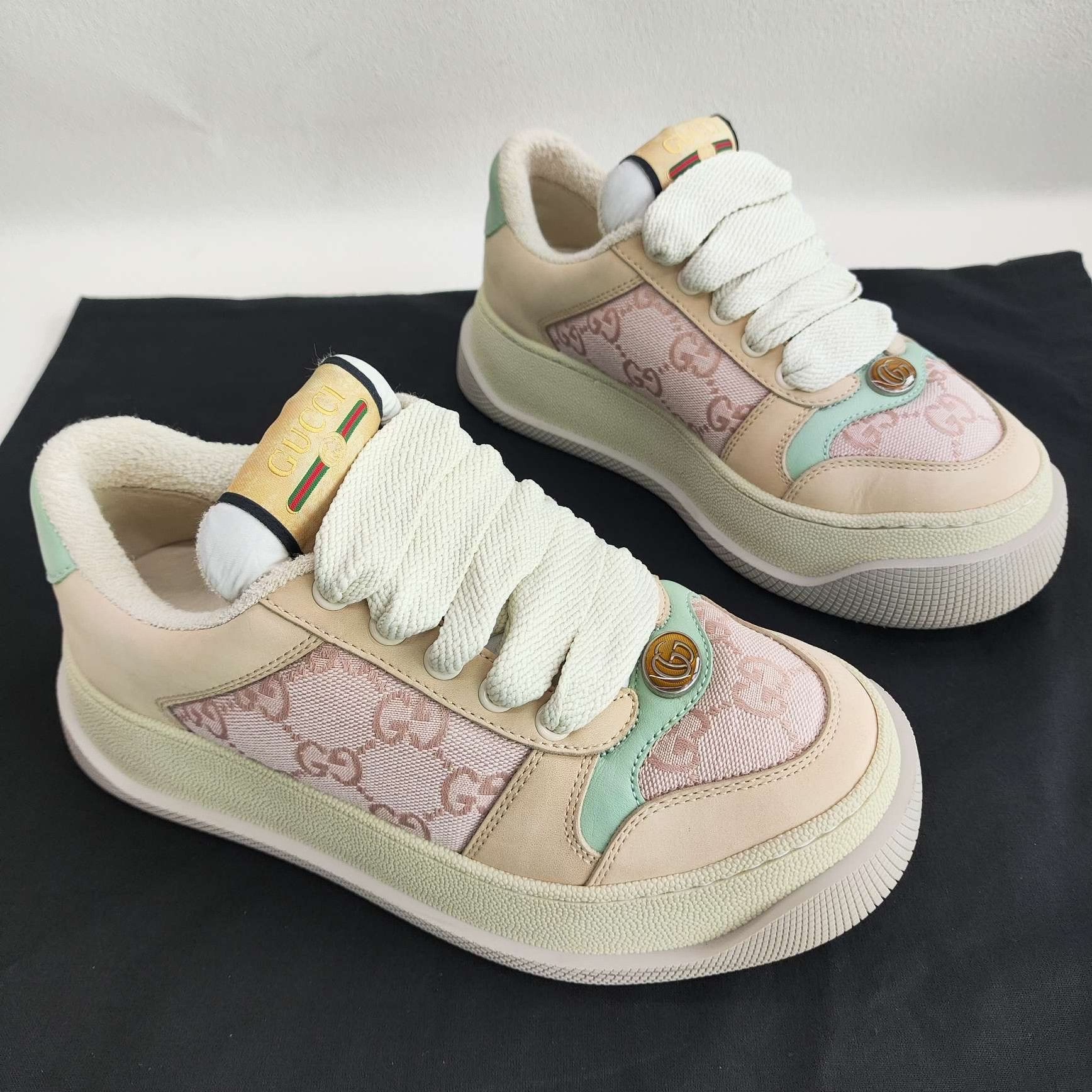 Gucci Gucci Screener GG Canvas Sneakers Size 34.5 Size US 4.5 / IT 34.5 - 4 Thumbnail